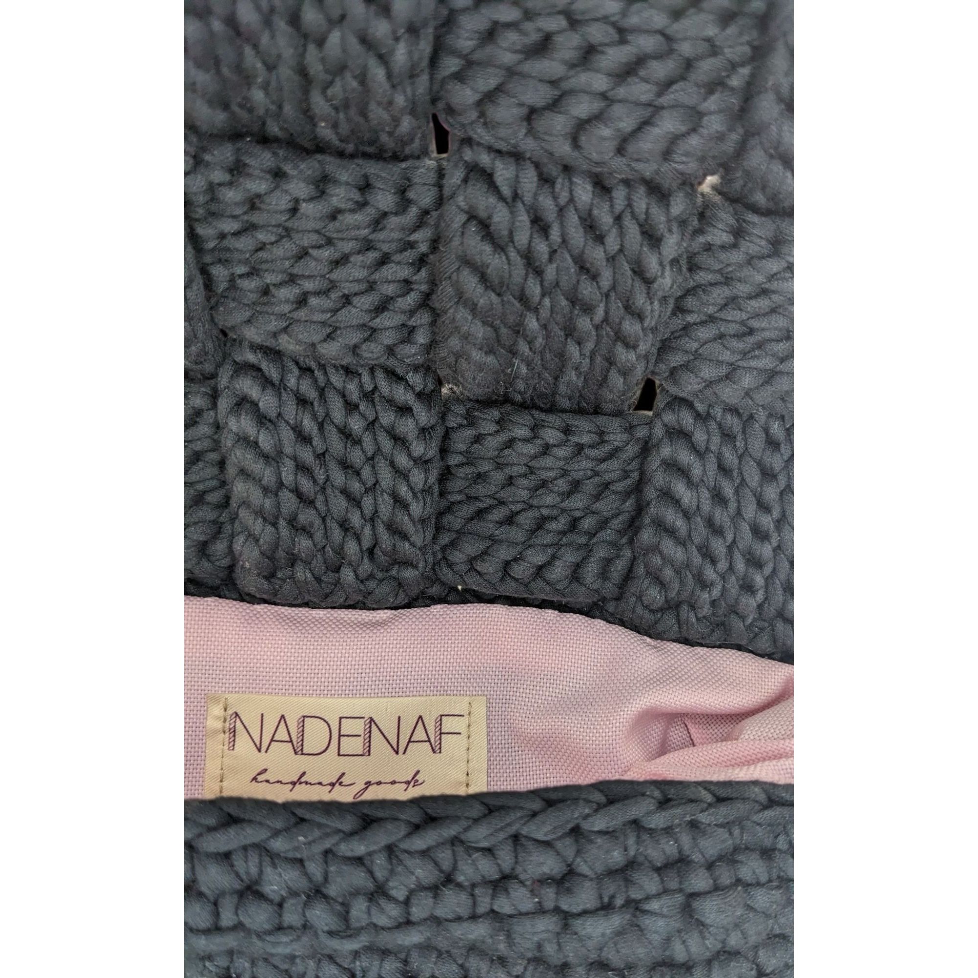 Other Handmade Black Knit Woven Shoulder Bag With Chain Strap & Ma Size ONE SIZE - 3 Thumbnail