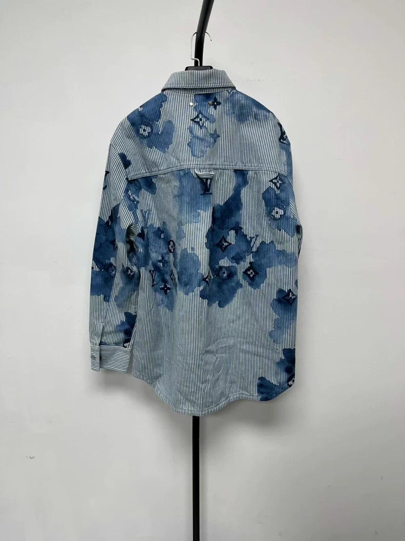 Louis Vuitton Louis Vuitton Striped Logo Print Casual Long Sleeve Shirt Size US M / EU 48-50 / 2 - 2 Thumbnail