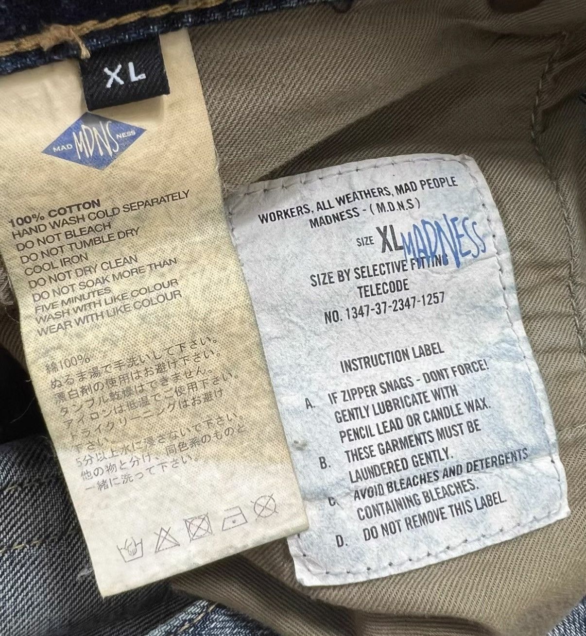 Madness MADNESS MDNS Made in Japan Washed Plain Denim Jeans J16 Size US 38 / EU 54 - 6 Thumbnail
