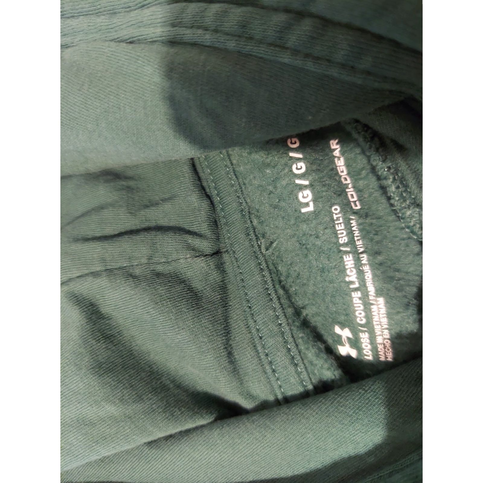 Under Armour Under Armour Hoodie Shirt Mens Large Green Athletic Gym Pullover Crew Neck Fleece Size US L / EU 52-54 / 3 - 3 Thumbnail