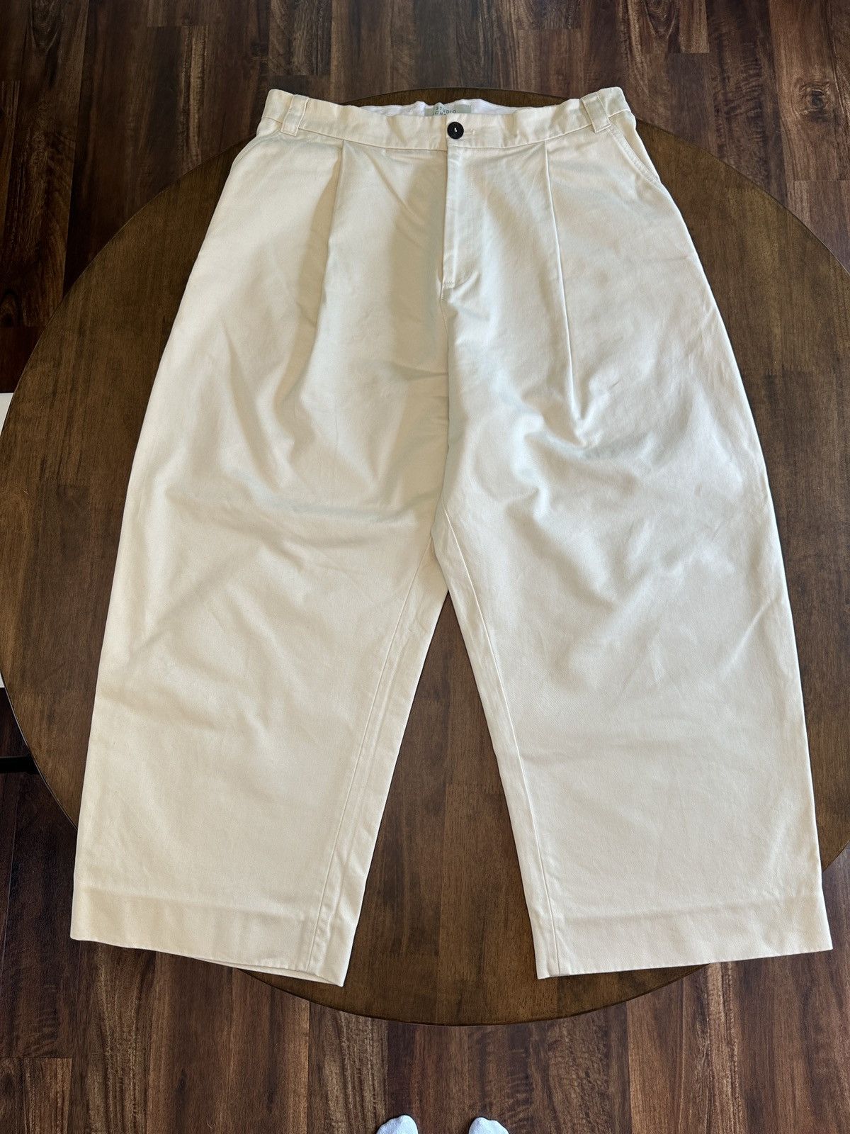 Studio Nicholson Studio Nicholson Sorte Pants Cream Sz XL | Grailed