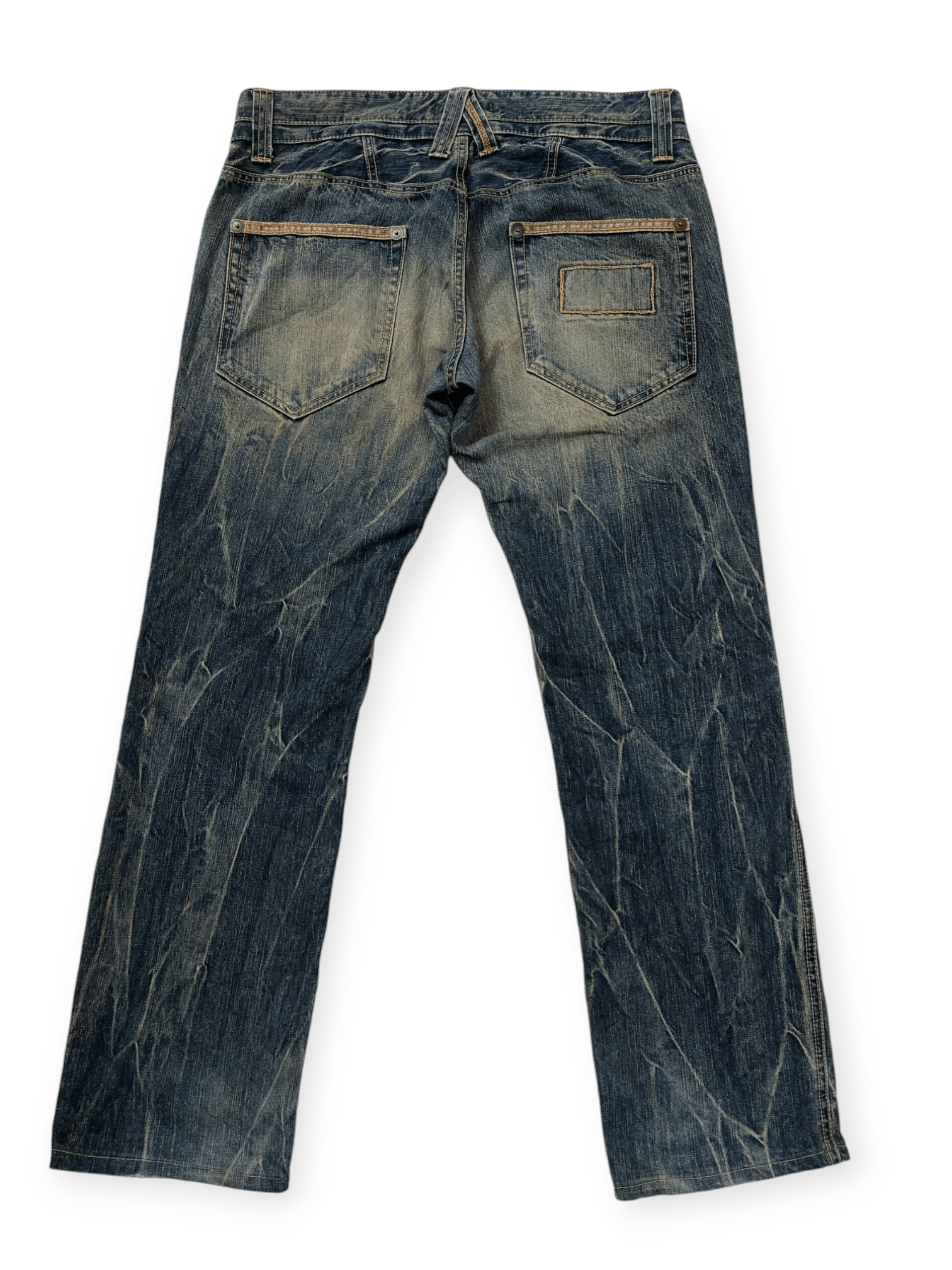 Blueway Japan Made Baggy Distressed Denim