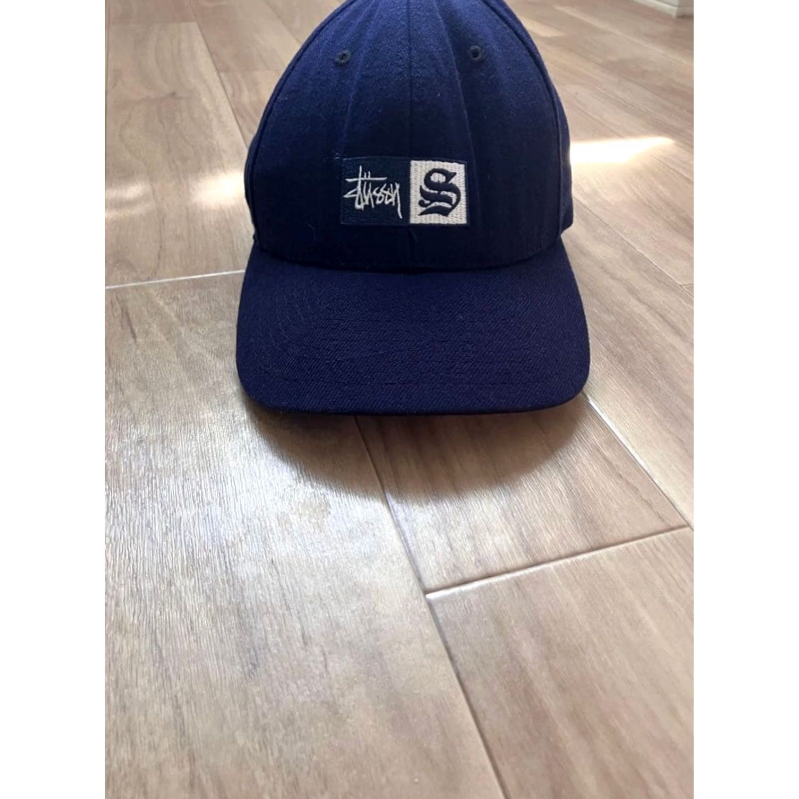 Vintage VINTAGE Stüssy Baseball Cap Navy Wool Cotton Embroidered Logo Mens Hat Size ONE SIZE - 2 Thumbnail