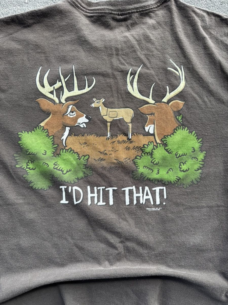 Fruit Of The Loom CRAZY Y2K BUCKWEAR FUNNY TEE Size US L / EU 52-54 / 3 - 5 Thumbnail