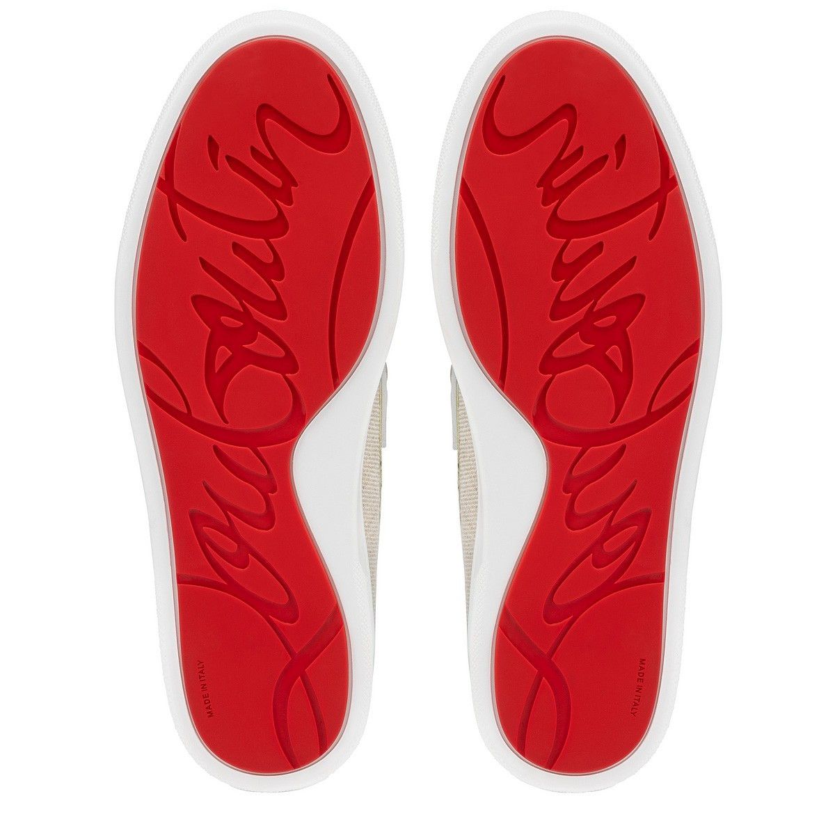 Christian Louboutin oc11z0325 Paqueboat Flat Lin Country in Albatre Size US 11.5 / EU 44-45 - 5 Thumbnail