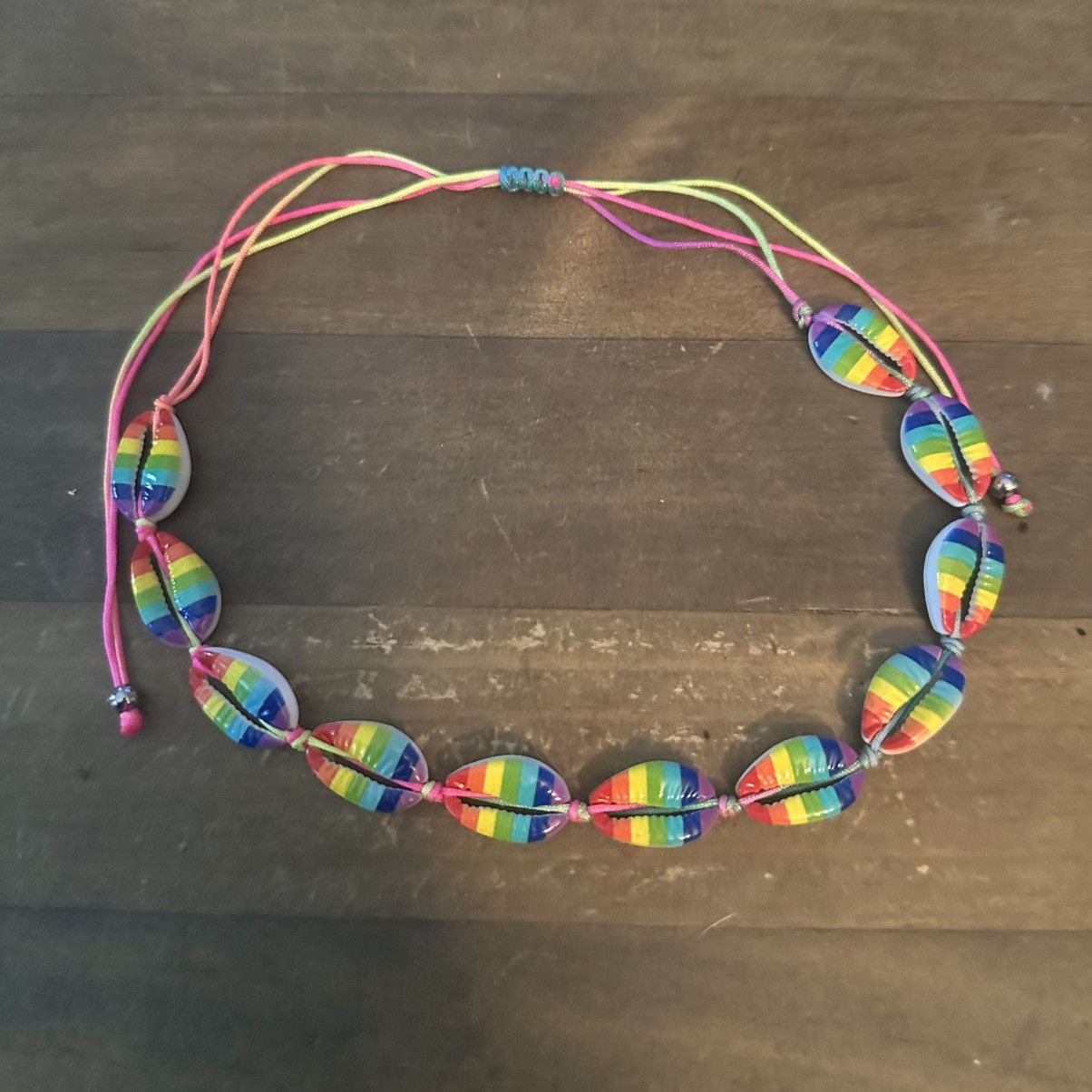Other Rainbow cowrie shell adjustable choker necklace Size ONE SIZE - 3 Thumbnail
