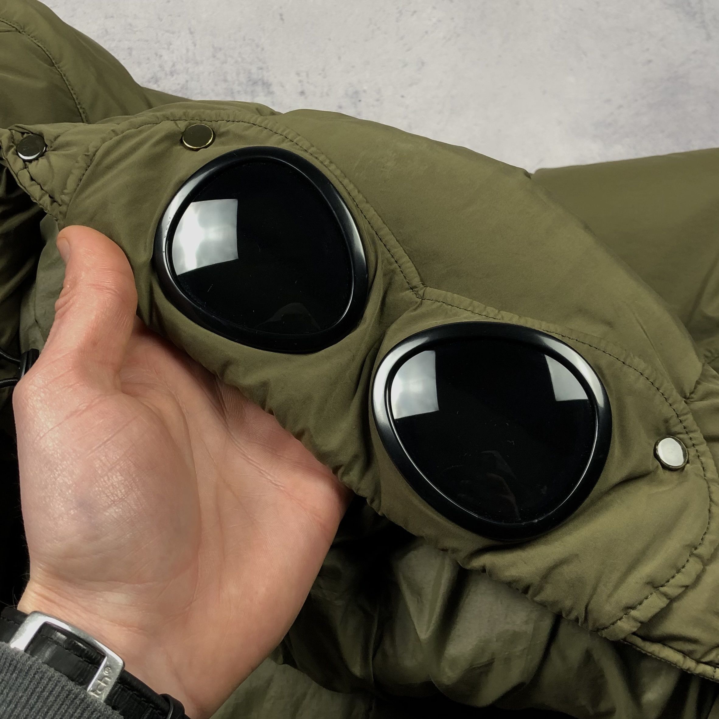 C.P. Company C.P. Company Nycra Stretch Nylon Shell Goggle Down Jacket Size US XL / EU 56 / 4 - 21 Thumbnail