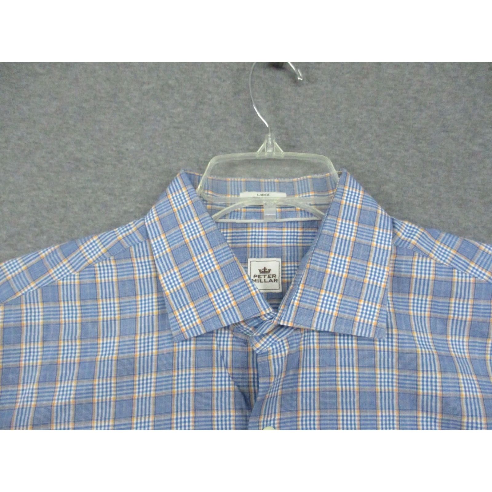 Peter Millar Peter Millar Shirt Large Mens Button Up Plaid White Blue Long Sleeve Size US L / EU 52-54 / 3 - 3 Thumbnail