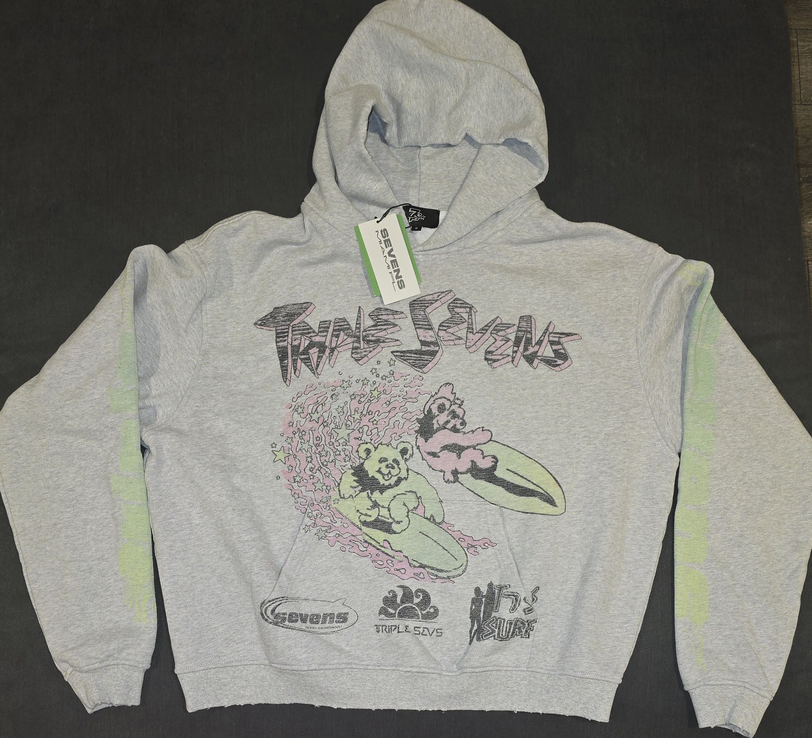 TRIPLE SEVENS Tripple Sevens Grey Bear Hoodie Size US S / EU 44-46 / 1 - 1 Thumbnail