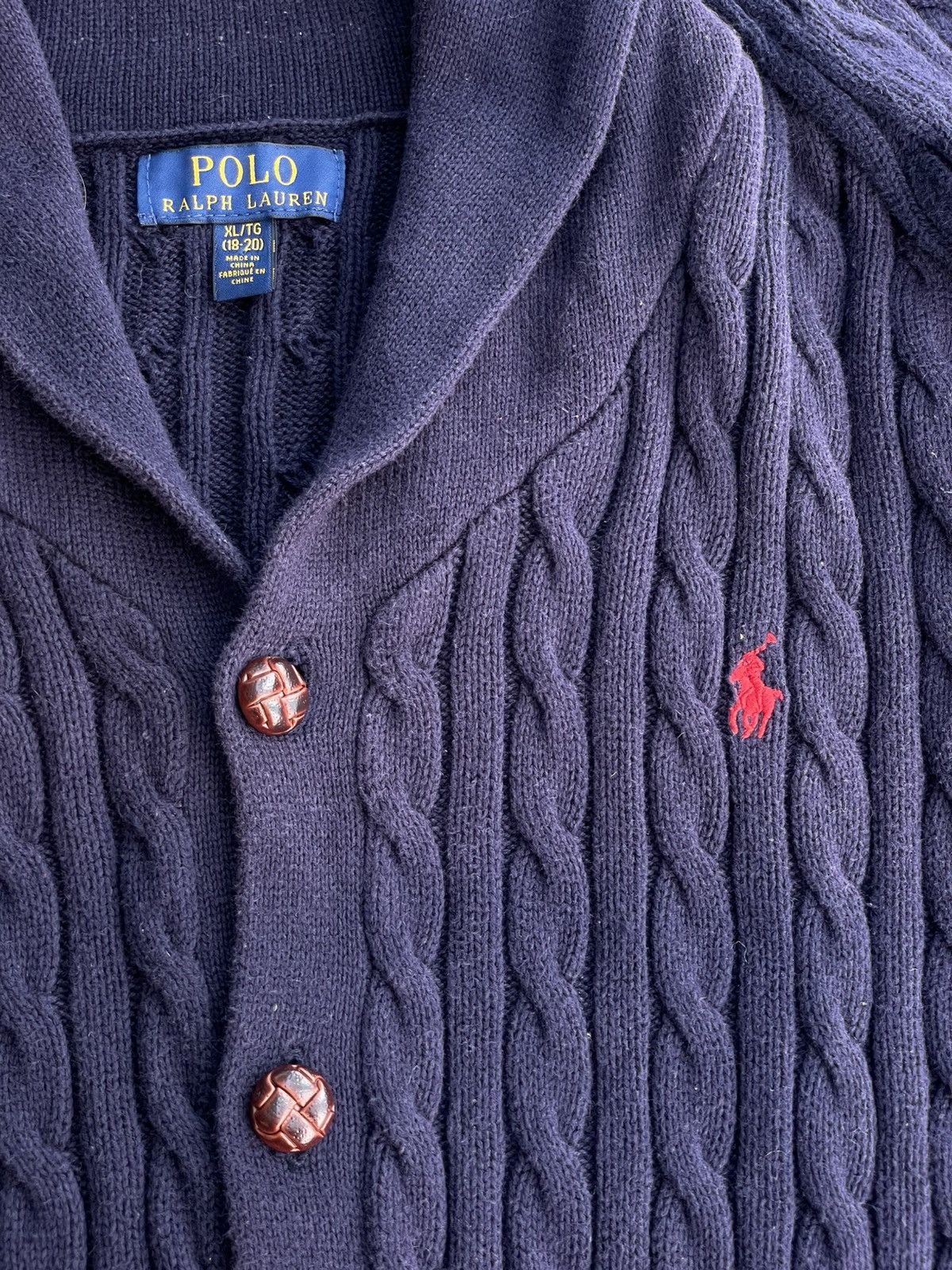 Polo Ralph Lauren Polo Ralph Lauren | Cable-Knit Cotton Shawl Cardigan Size US M / EU 48-50 / 2 - 6 Thumbnail