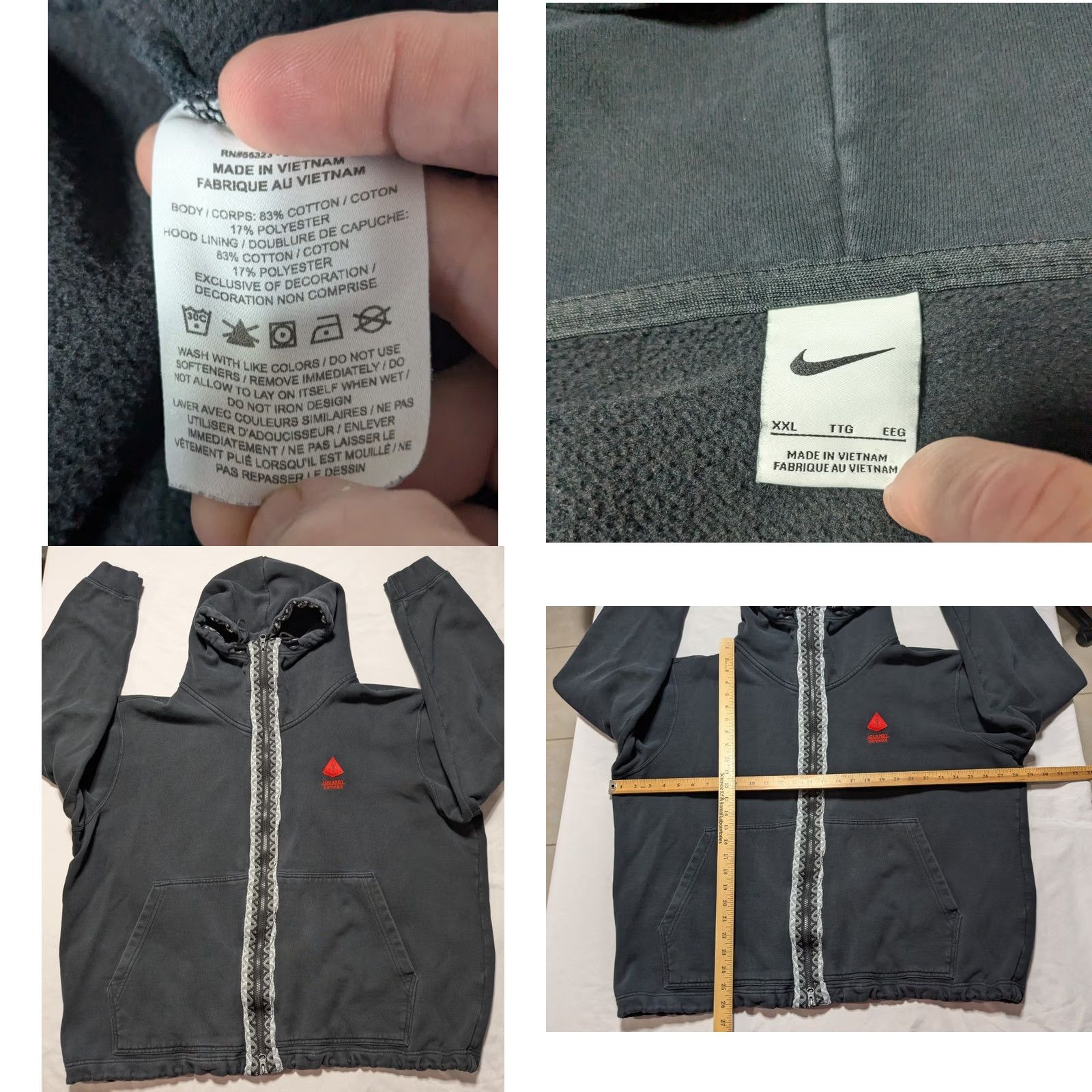 Nike NIKE x Kyrie Irving JOURNEY REWARD Black Doubled-Sided Hoodie - Men 2XL Size US XXL / EU 58 / 5 - 9 Thumbnail