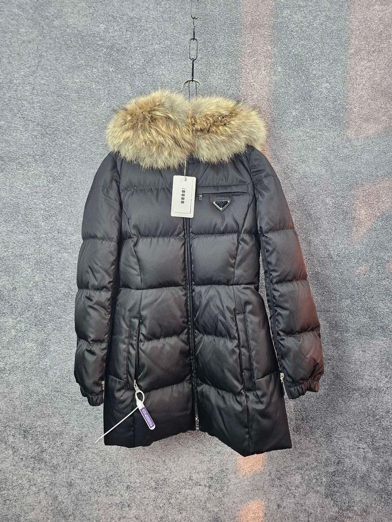 Prada Prada Hooded Down Jacket for Women Size US M / EU 48-50 / 2 - 1 Thumbnail