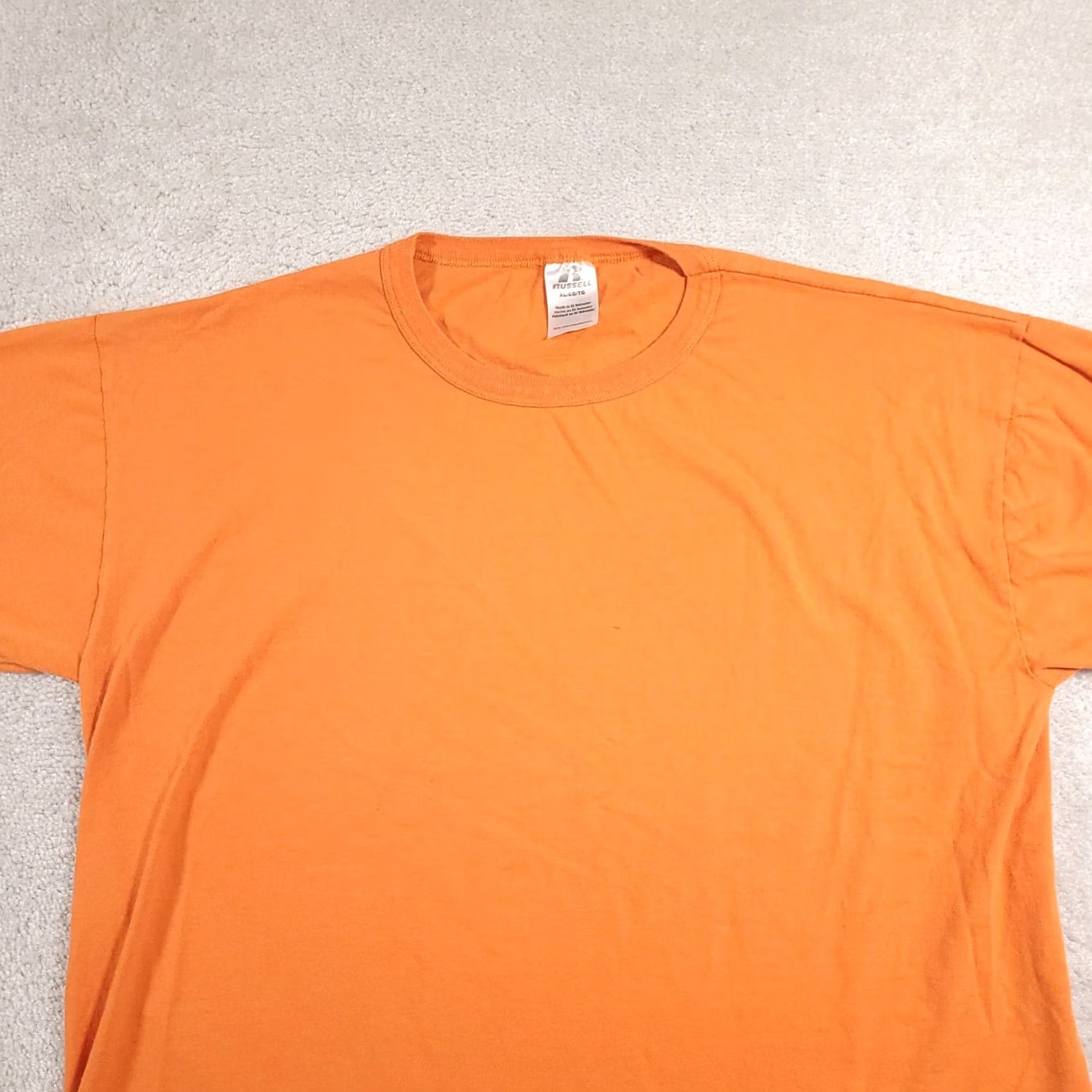 Vintage VINTAGE Russell Shirt Mens XL Orange Short Sleeve Crewneck Basic Tee Casual Size US XL / EU 56 / 4 - 3 Thumbnail
