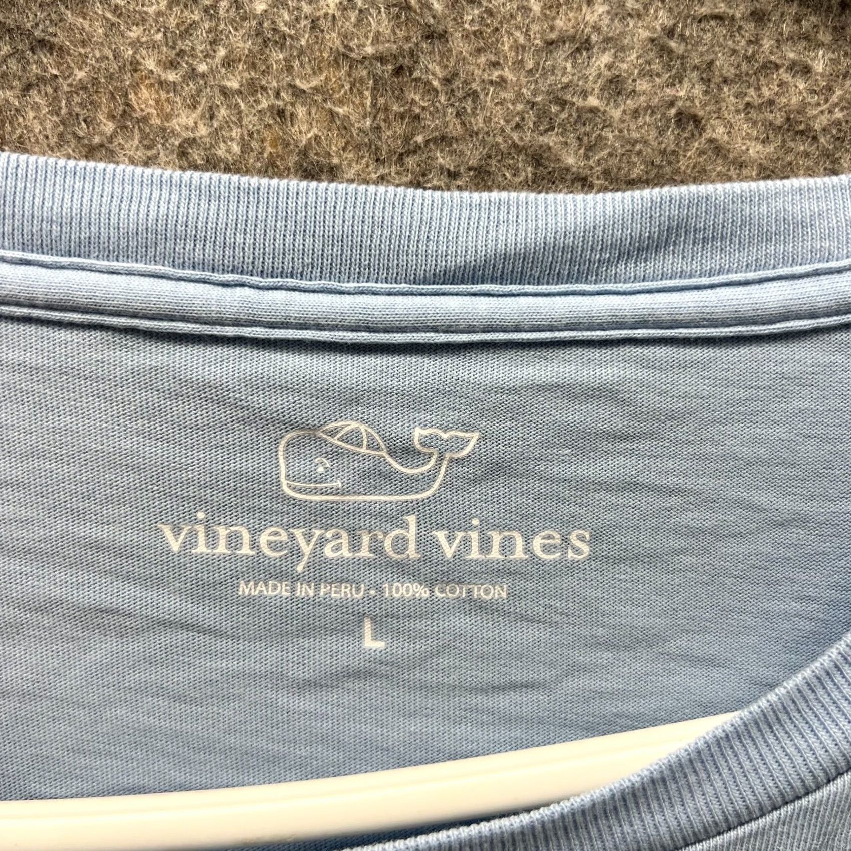 Vineyard Vines Vineyard Vines Shirt Men Large Blue Pocket Tee Long Sleeve Happy Hanukkah Whale Shirt Size US L / EU 52-54 / 3 - 7 Thumbnail