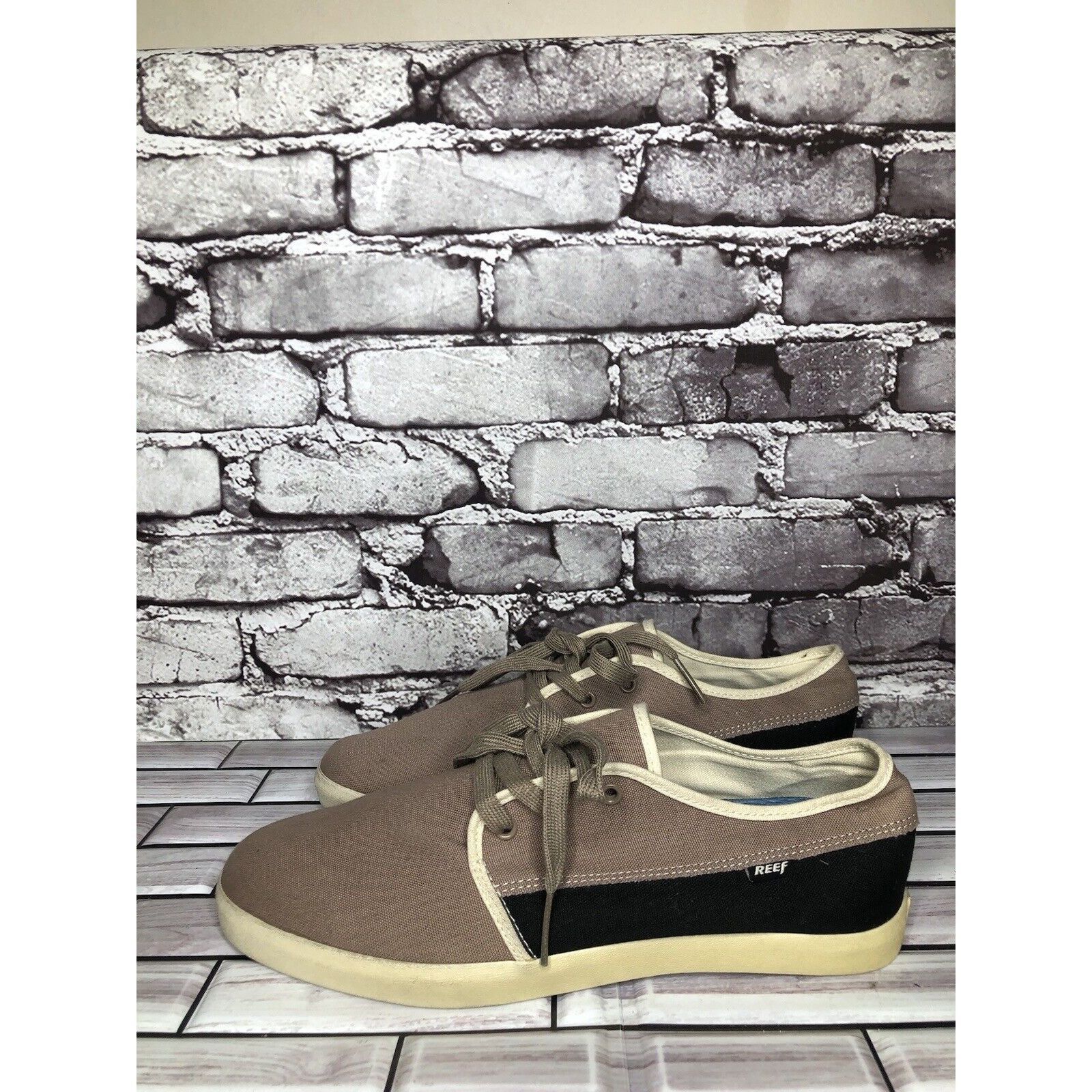 REEF REEF RF-003002 SEA CAPTAIN Gray Canvas Fabric Lace Up Casual Size US 10 / EU 43 - 16 Thumbnail
