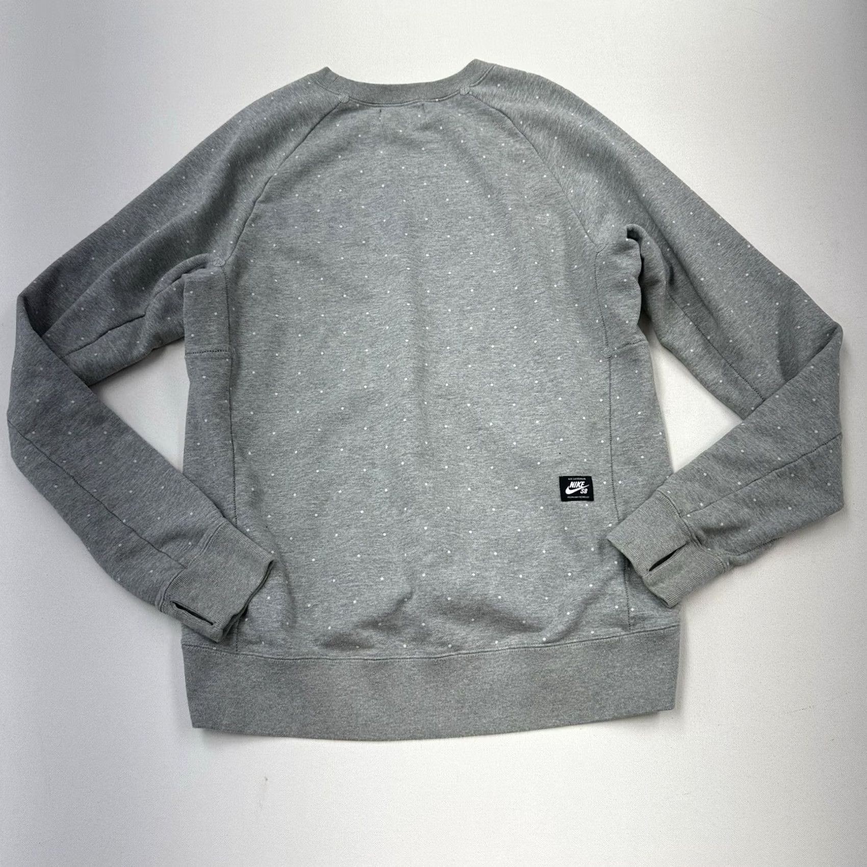 Nike Nike SB Sweatshirt Womens Large Pullover Everett Polka Dot Grunge Skater Gray Size L / US 10 / IT 46 - 2 Thumbnail
