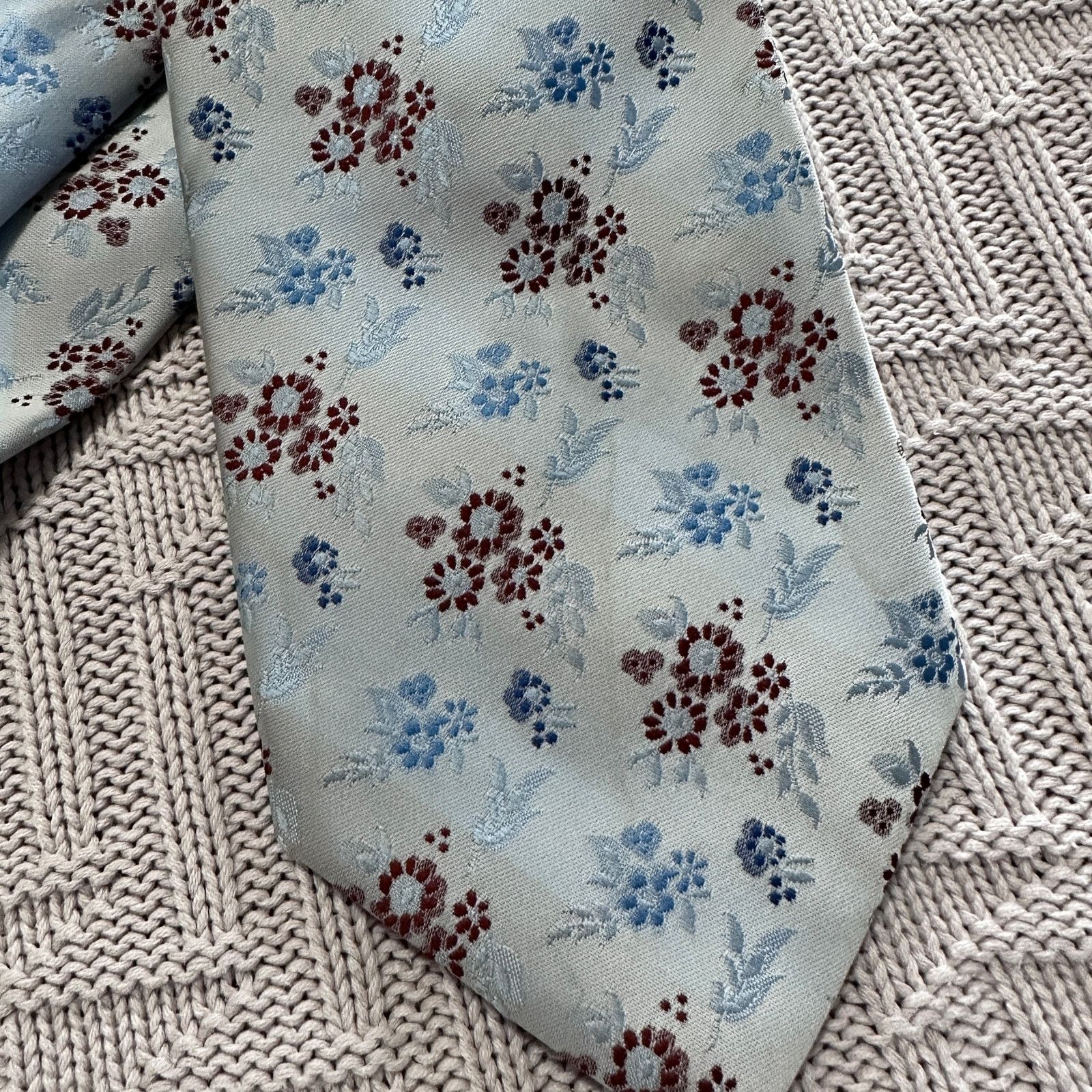 Vintage Vintage Gino Pompeii blue flower print tie Size ONE SIZE - 2 Thumbnail