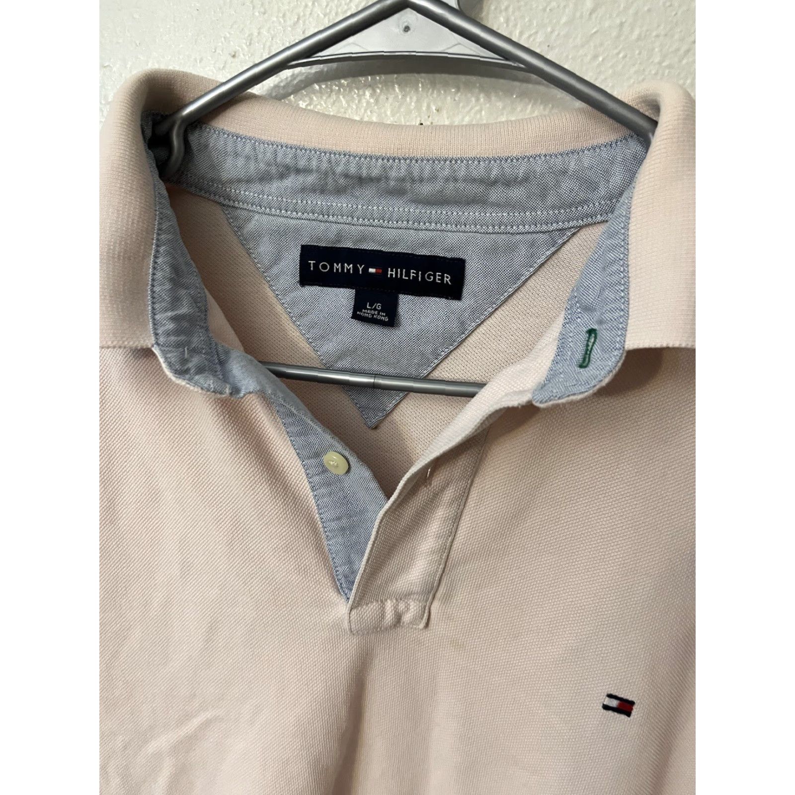 Tommy Hilfiger Tommy Hilfiger Polo Shirt Men Short Sleeve Size L Pink Reg Fit Slimming Size US L / EU 52-54 / 3 - 2 Thumbnail