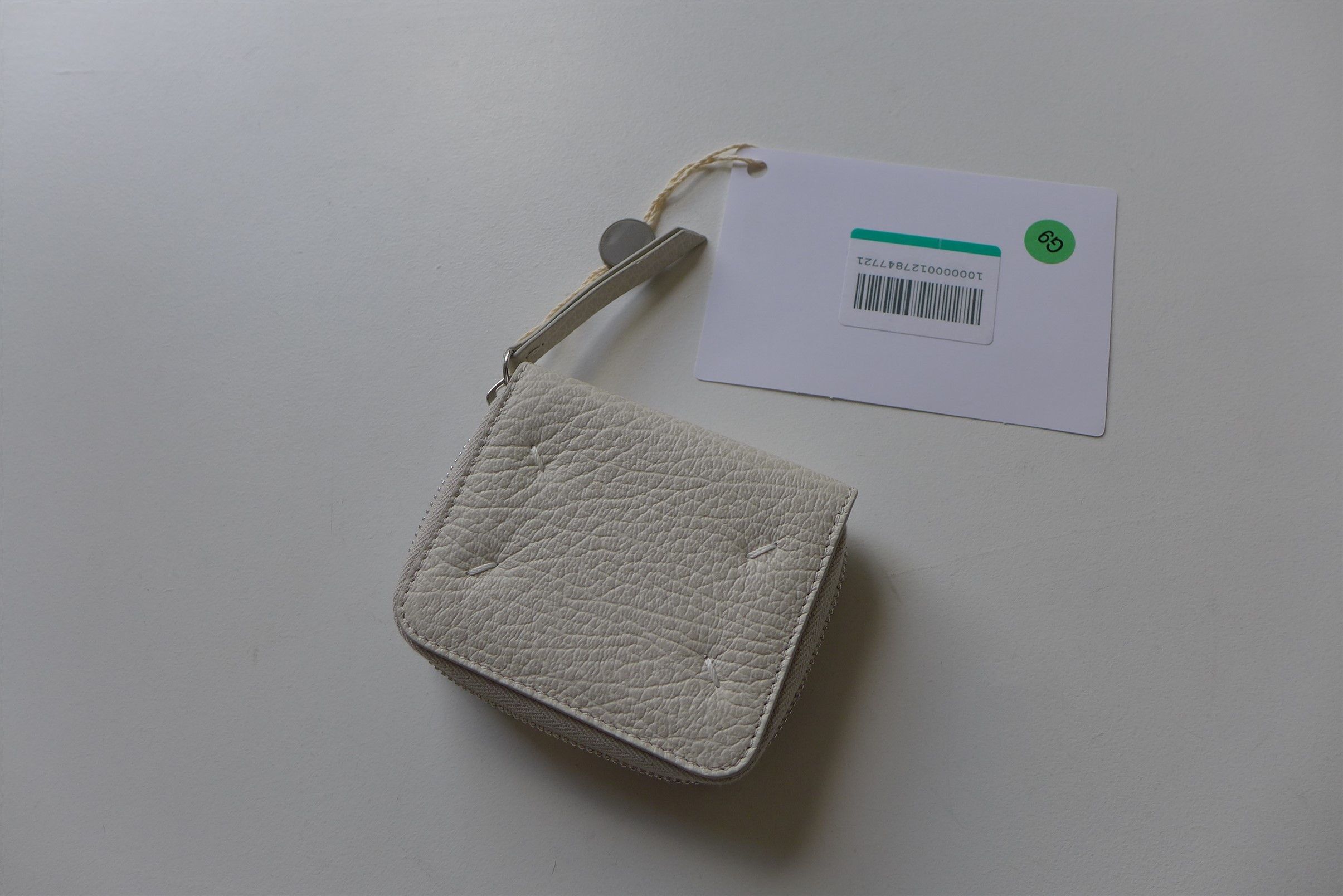 Margiela Zip Wallet - Beige Calf Leather