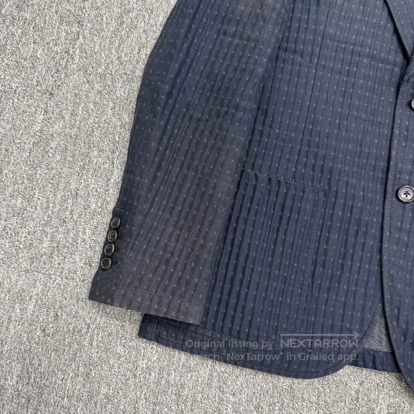 Hermes Hermes Embossed Stripe Wool Blazer. Size US M / EU 48-50 / 2 - 2 Thumbnail