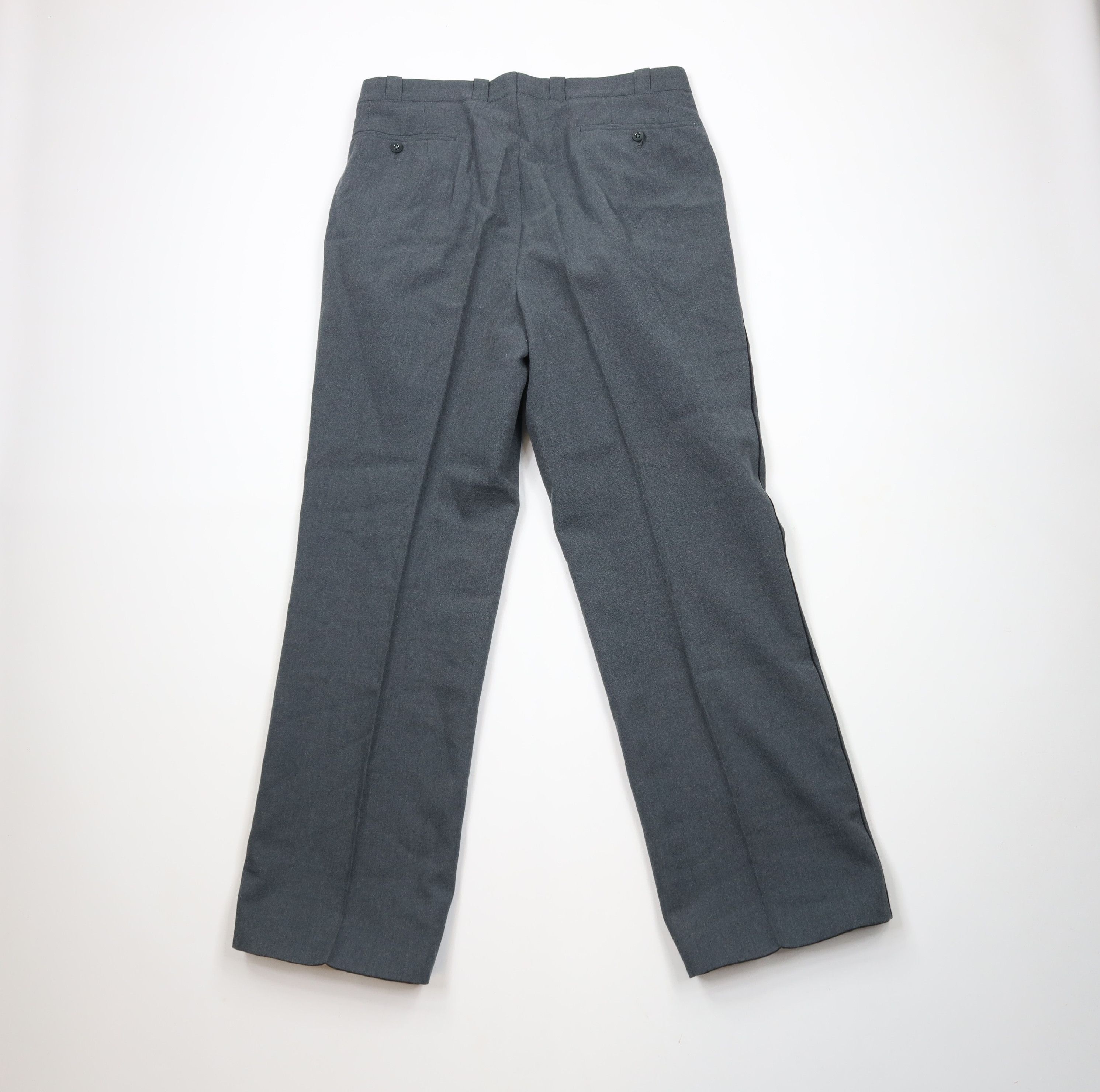 Vintage Vintage 90s Military Wool Button Fly Wide Leg Pants Green Size US 34 / EU 50 - 9 Thumbnail