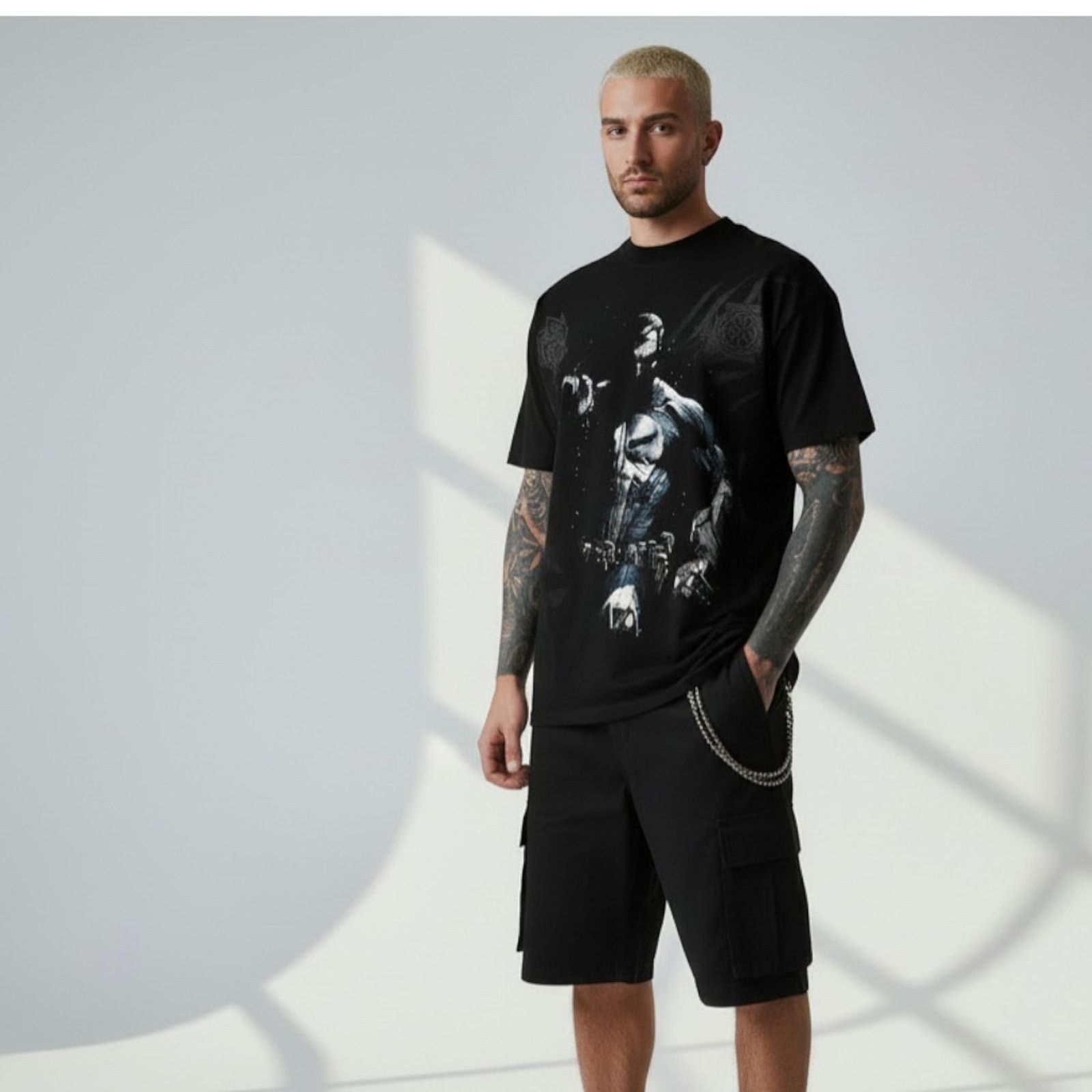 Darc Sport Darc Sport Punisher Grunge T-Shirt Mens L Raw Hem Exclusive Size US L / EU 52-54 / 3 - 4 Thumbnail