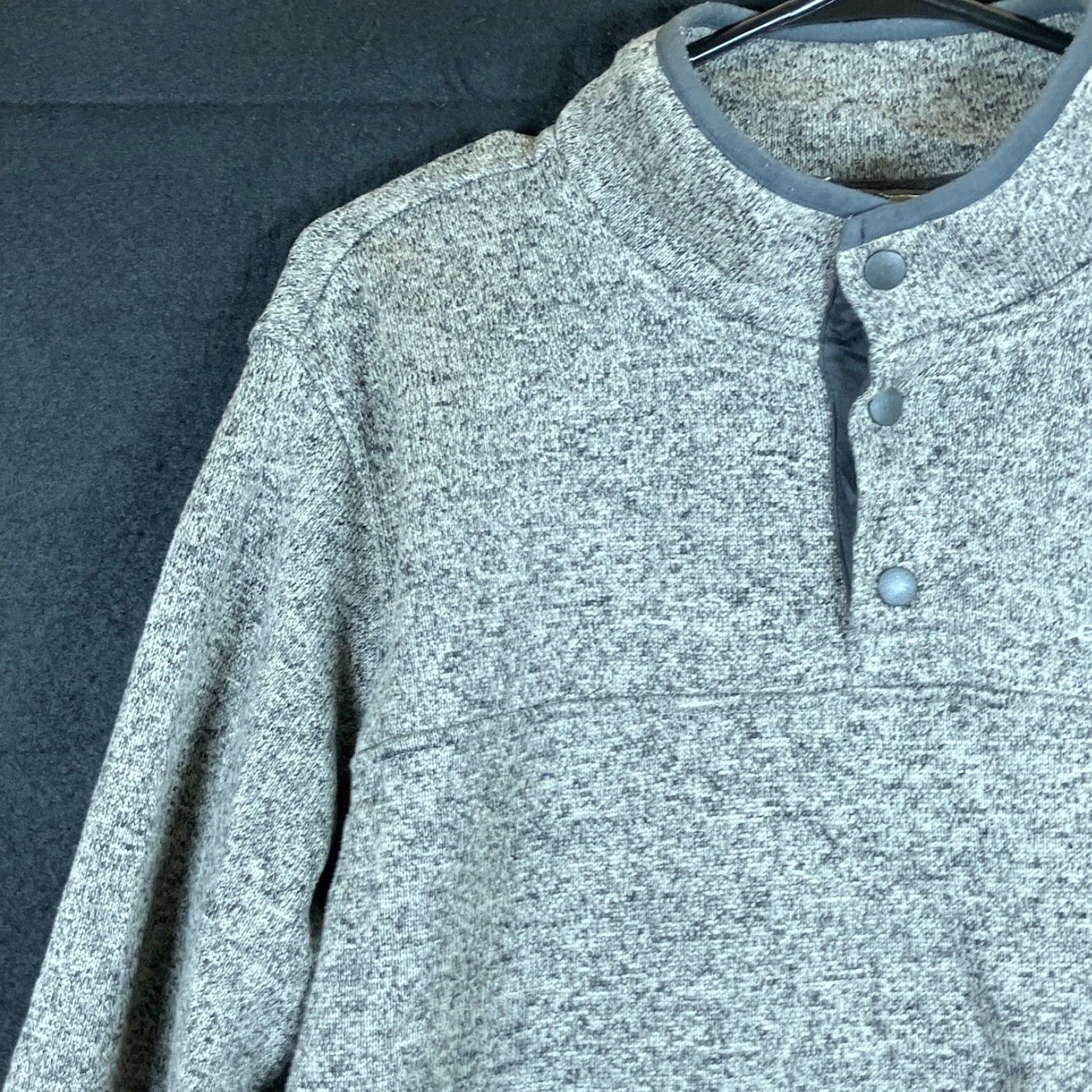 Eddie Bauer Eddie Bauer Mens Sweater Gray Pullover 1/4 Snap Mock Radiator Fleece Large Size US L / EU 52-54 / 3 - 4 Thumbnail
