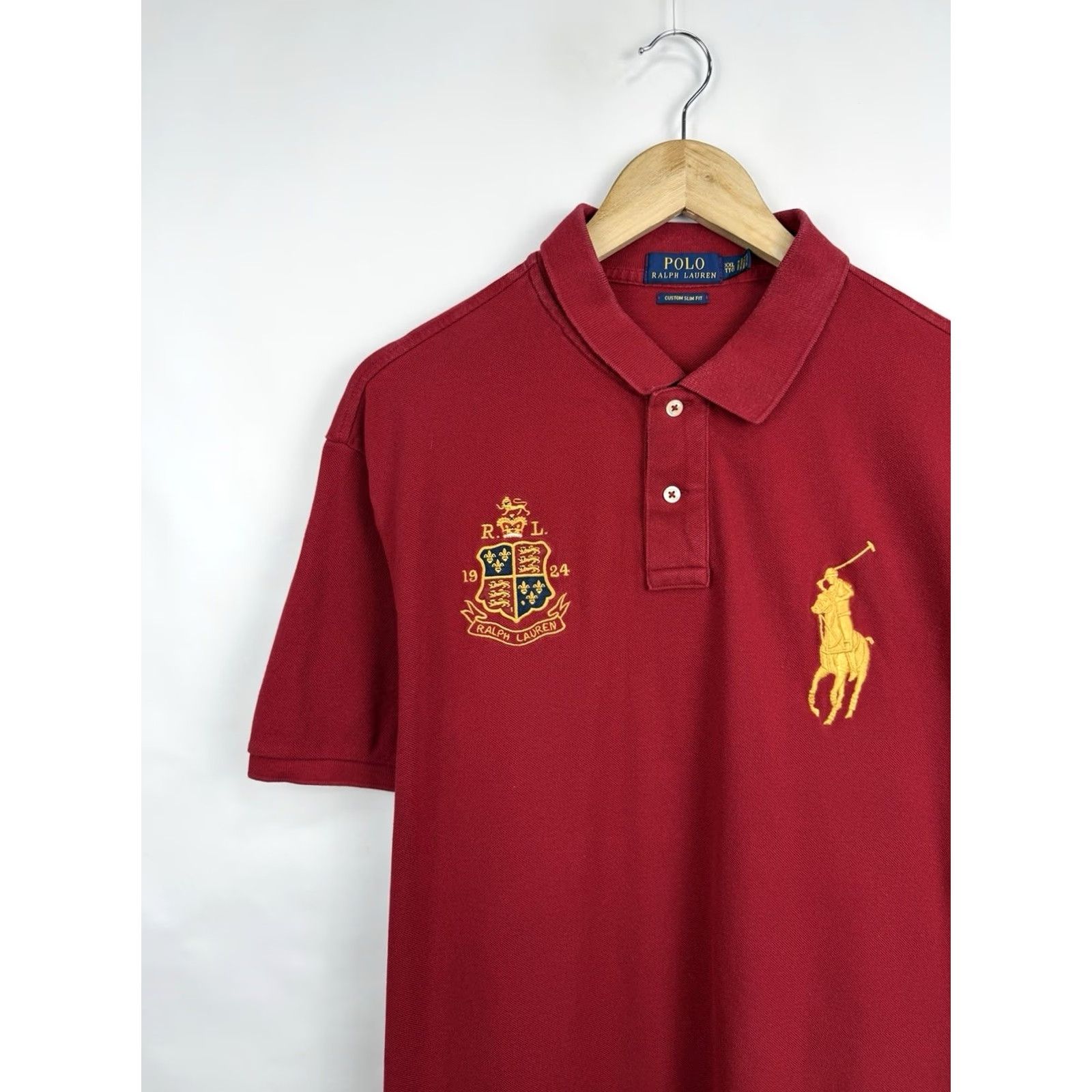 Ralph Lauren Polo Ralph Lauren Rugby Slim Fit Polo T-Shirt XXL Red Mens Polo Shirt Rugby Slim Fit Rare Color Red 90s/90s? Size US XXL / EU 58 / 5 - 3 Thumbnail