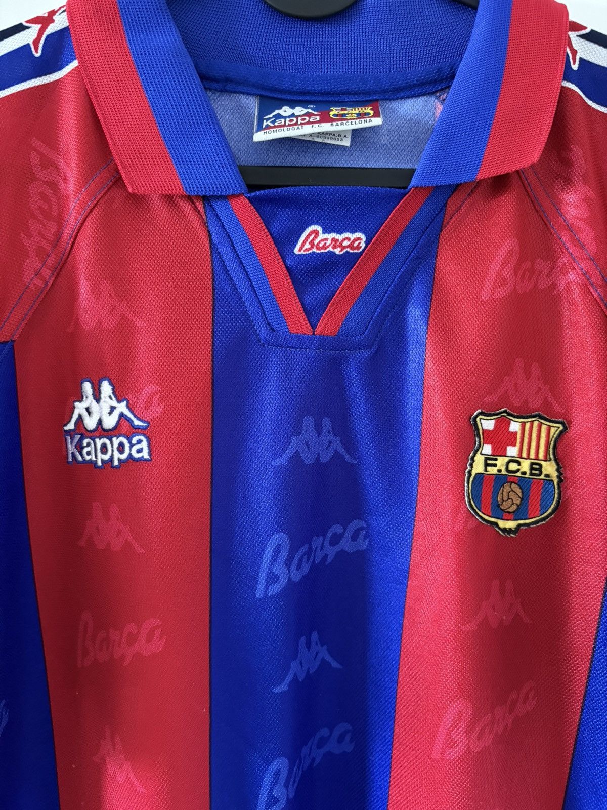 Barcelona kappa 1995-1997 domowa Vintage — zdjęcie 2