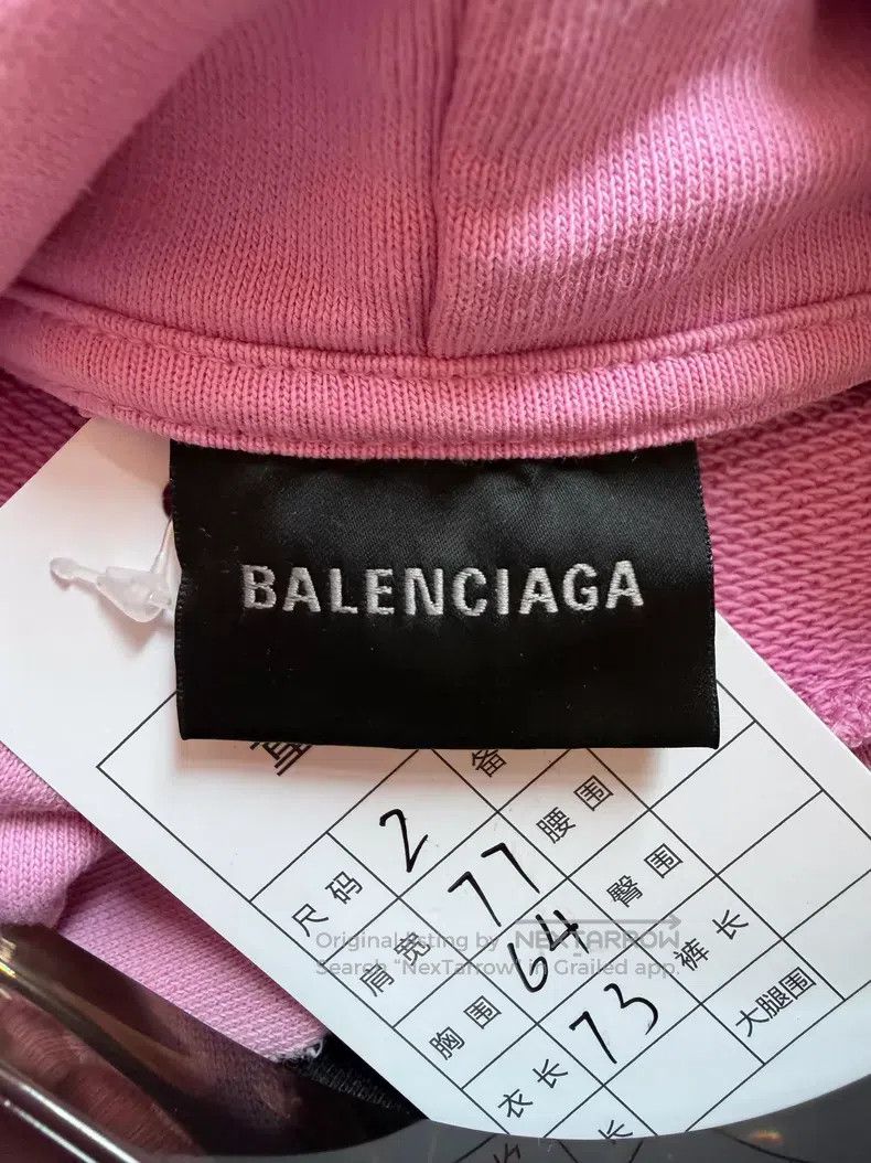 Balenciaga Balenciaga Logo Printed Hooded Long Sleeve Sweatshirt Size US M / EU 48-50 / 2 - 3 Thumbnail