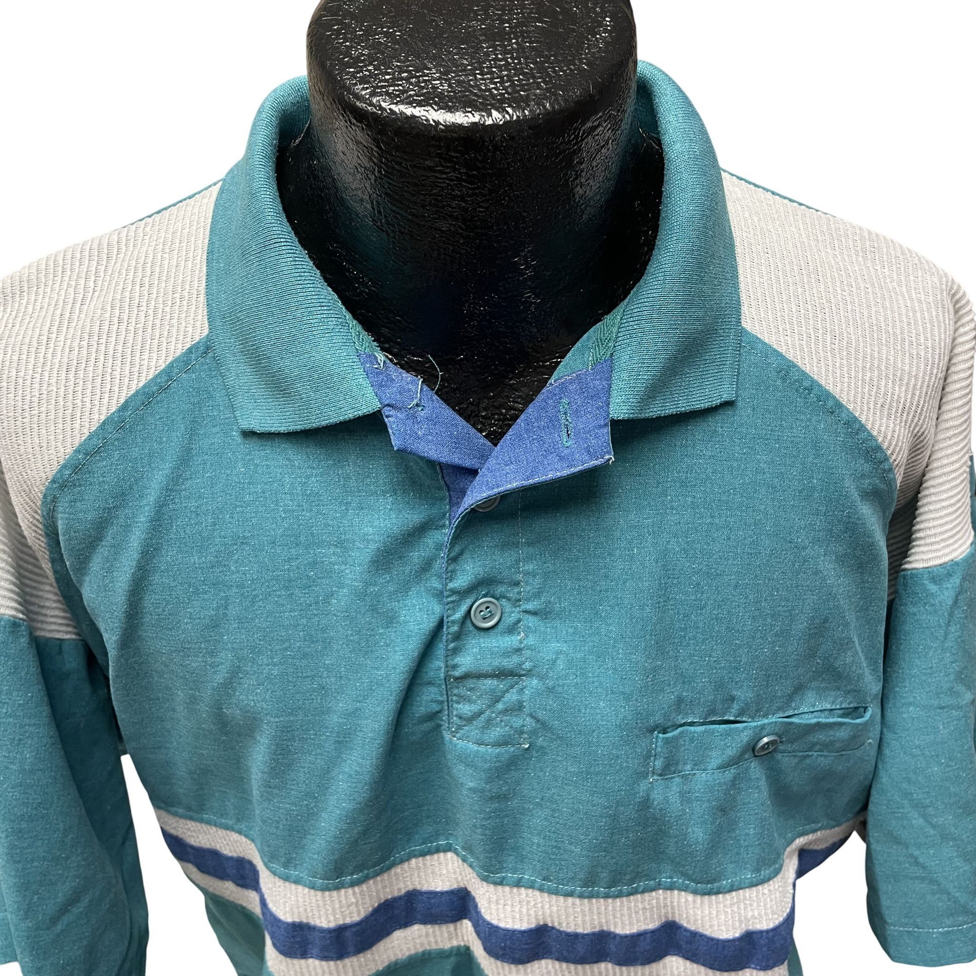 Other Vtg Ash Creek BLUE White POLO Banded Waist Golf Shirt Size US XL / EU 56 / 4 - 2 Thumbnail