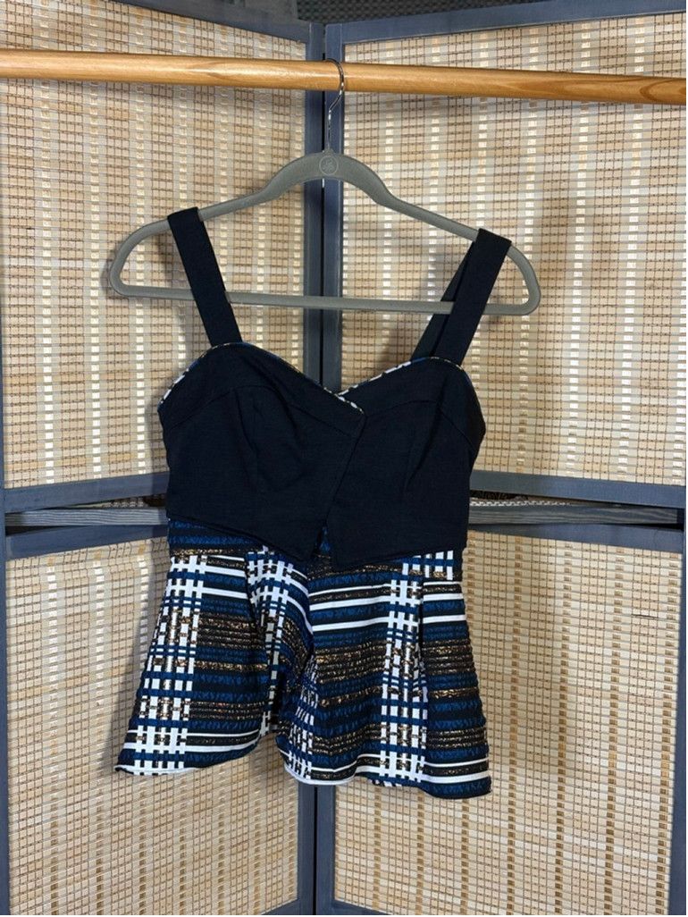 Anthropologie Women's Deletta Anthropologie Black Bodice w/Plaid Peplum XS Size XS / US 0-2 / IT 36-38 - 1 Thumbnail