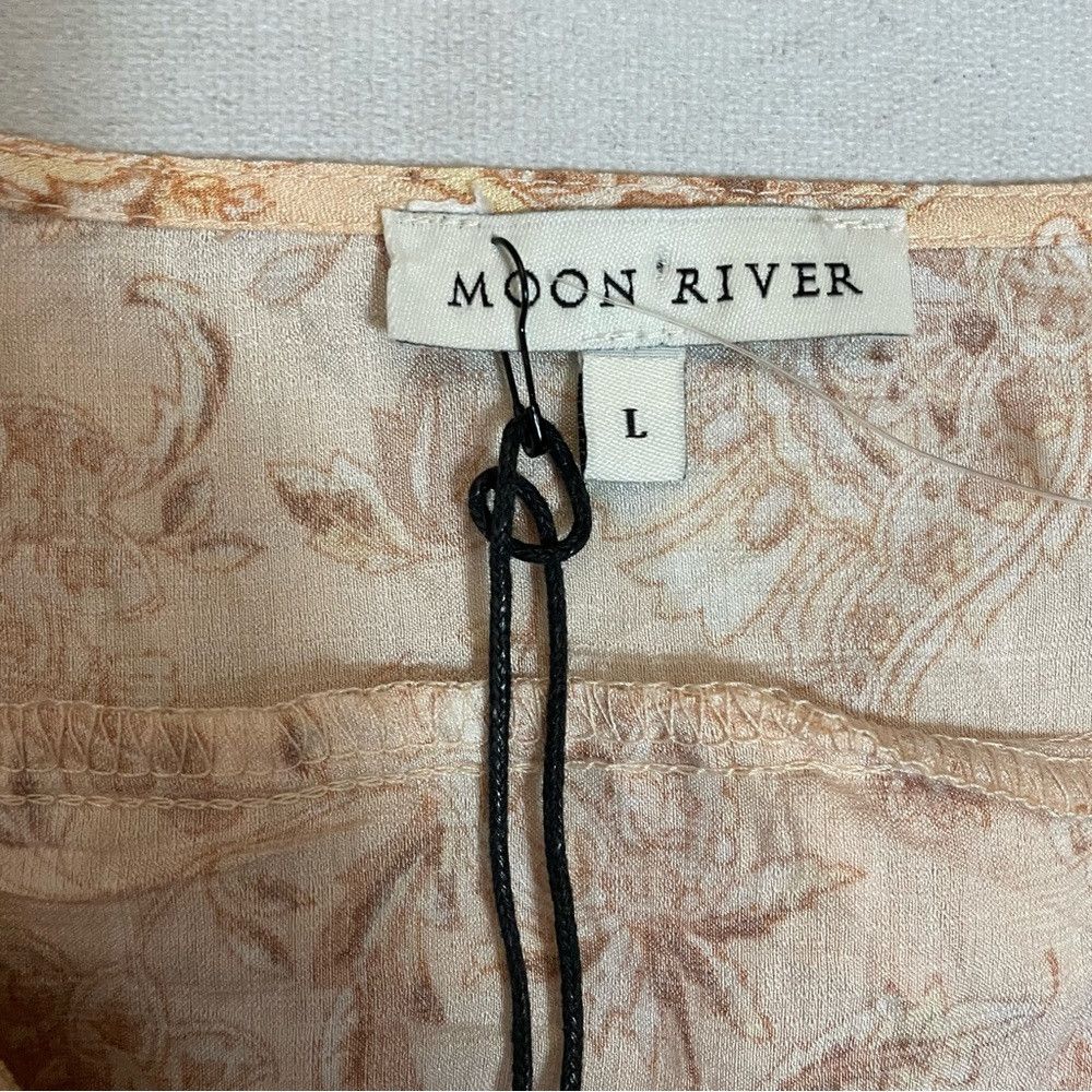 Other New Moon River Beige Short Balloon Sleeve Crop Rayon Button Size L / US 10 / IT 46 - 7 Thumbnail