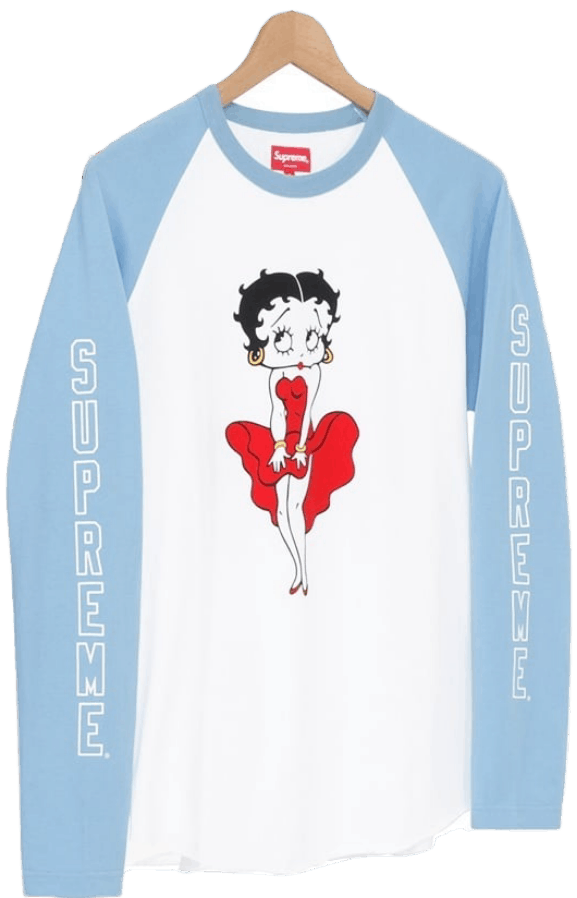 Supreme Supreme Betty Boop Raglan Large Light Blue DS Size US L / EU 52-54 / 3 - 5 Thumbnail