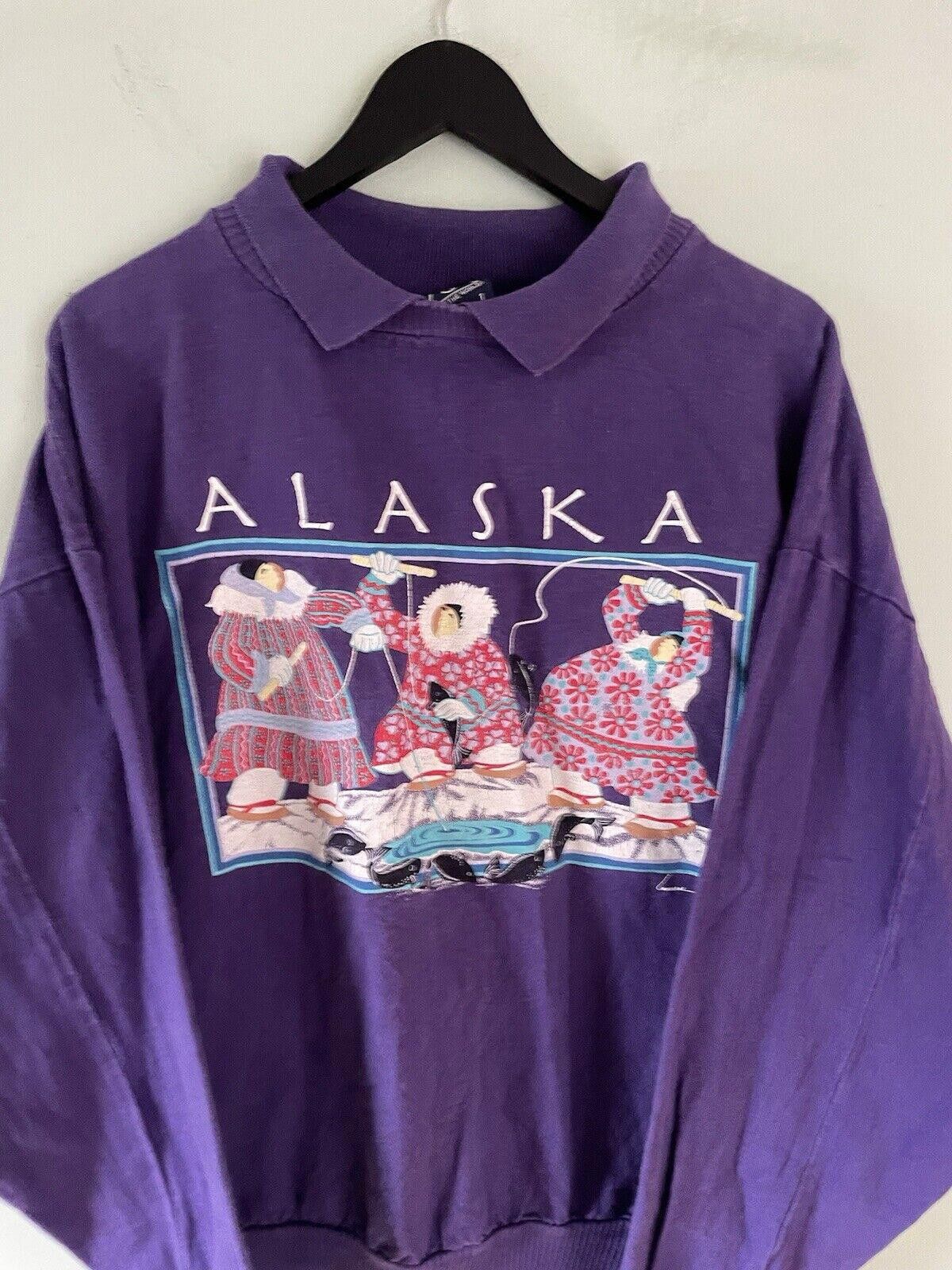 Designer Vintage Y2K Wek The World Alaska Sweatshirt XL Size US 36 / EU 52 - 2 Thumbnail