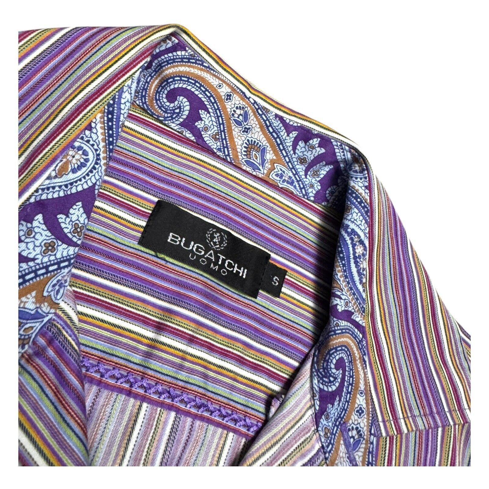 BUGATCHI BUGATCHI UOMO Luxury Italian Business Dress Shirt Small Size US S / EU 44-46 / 1 - 3 Thumbnail