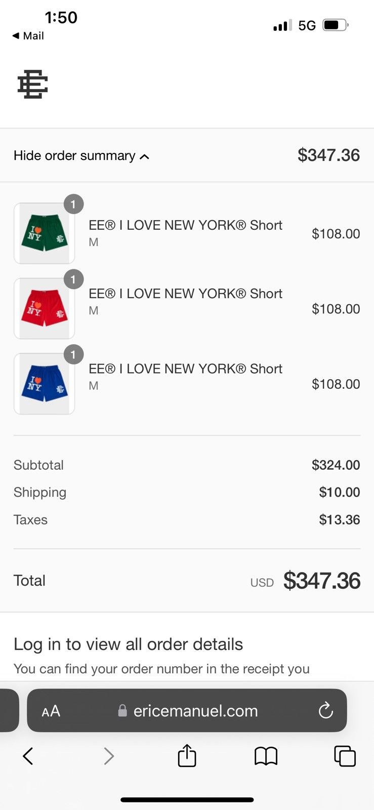 Eric Emanuel Eric Emanuel EE I Love NY red shorts medium Size US 30 / EU 46 - 2 Thumbnail