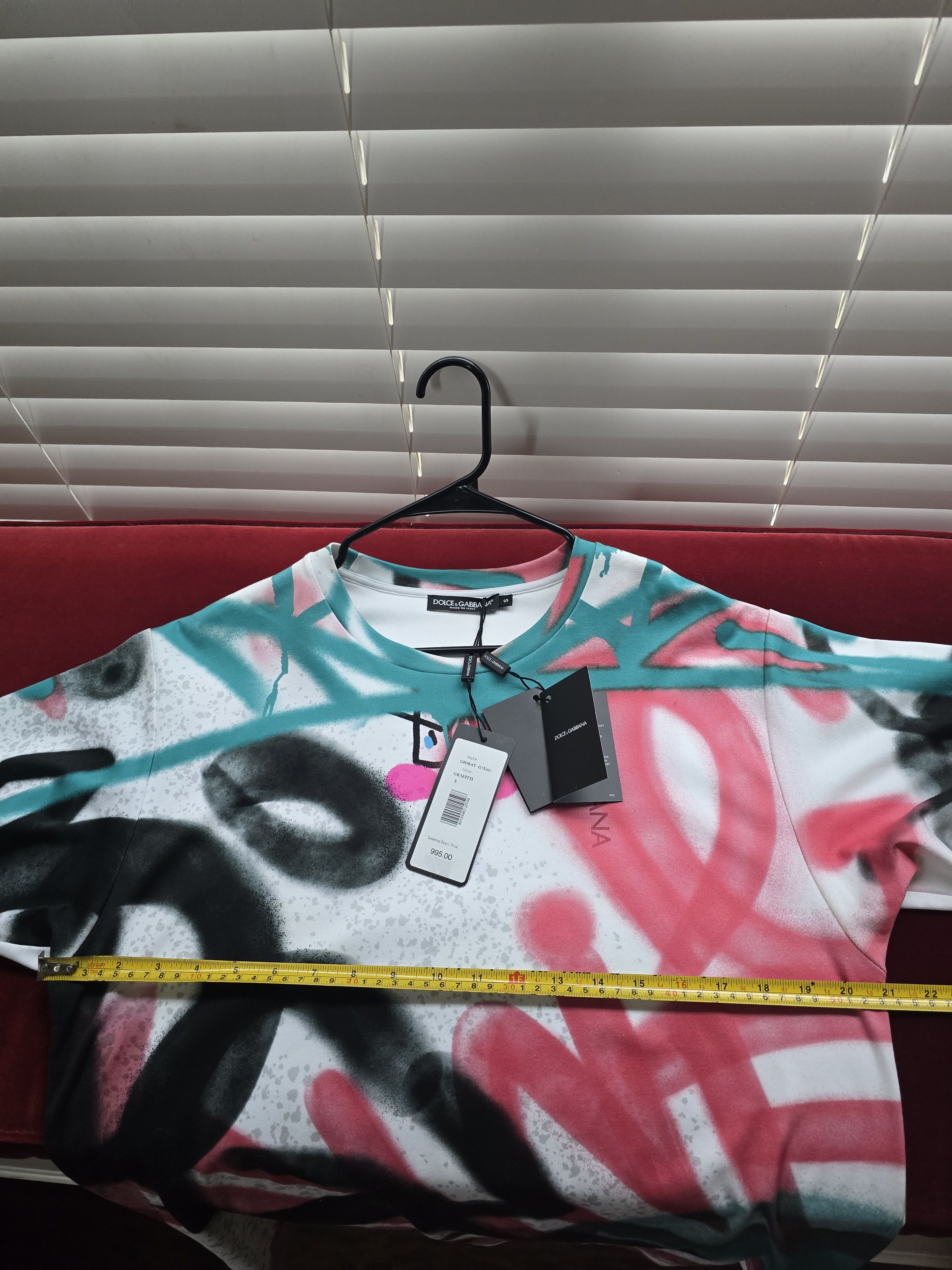 Dolce & Gabbana Dolce & Gabbana Multicolor Graffiti Print Tee - Size S Size US S / EU 44-46 / 1 - 8 Thumbnail
