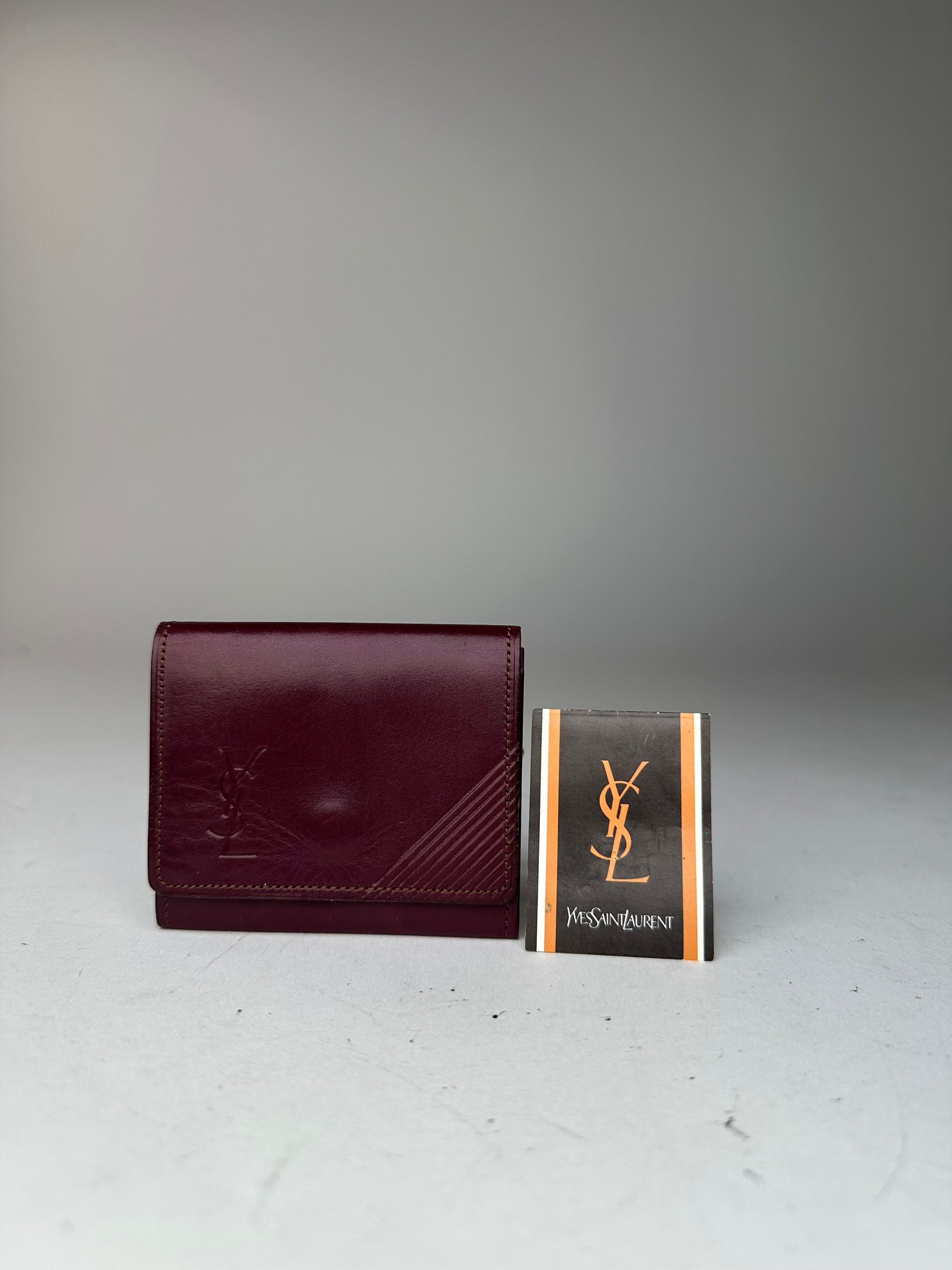 Vintage YVES Saint Laurent Leather Purse Purple, Women's