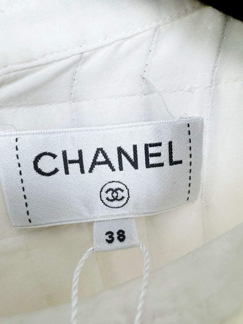 Chanel Chanel Ruffled Striped Button Up Shirt Size M / US 6-8 / IT 42-44 - 2 Thumbnail