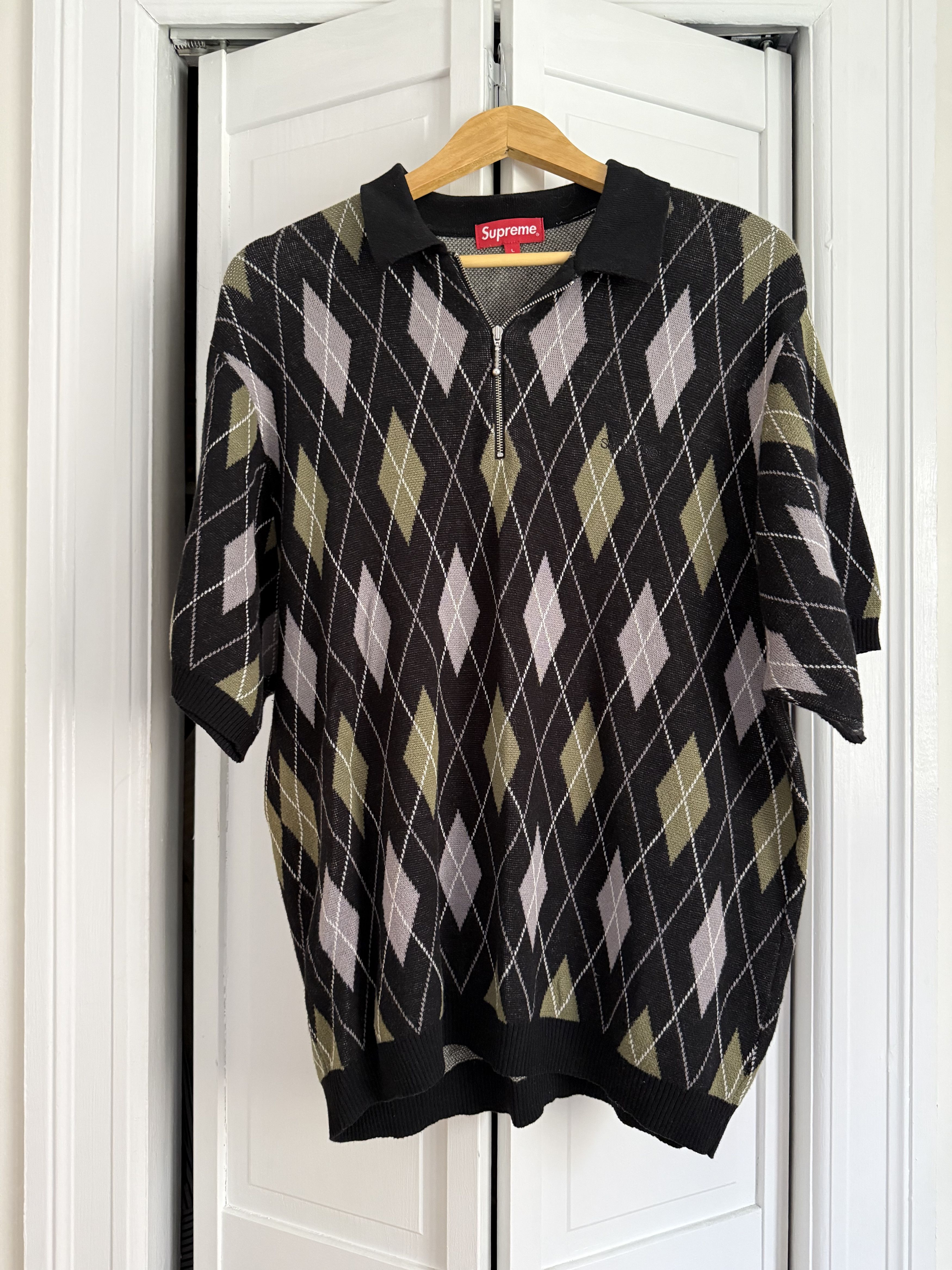 Supreme Supreme Heavenly Silk Polo FW22 black | Grailed