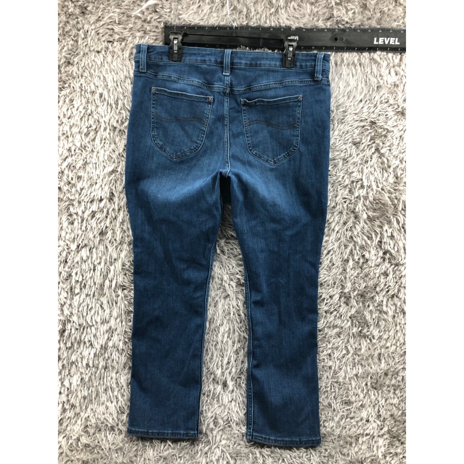 Lee Lee Premium Classic Jeans Womens Short 16 Blue Medium Wash Straight Size 38" / US 16 / IT 52 - 5 Thumbnail
