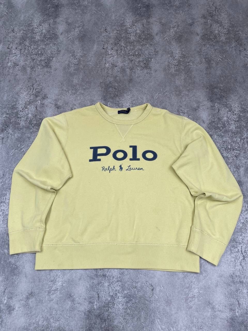 Polo Ralph Lauren Polo Ralph Lauren Men Vintage Sweatshirt Yellow Size XL Size US XL / EU 56 / 4 - 1 Thumbnail