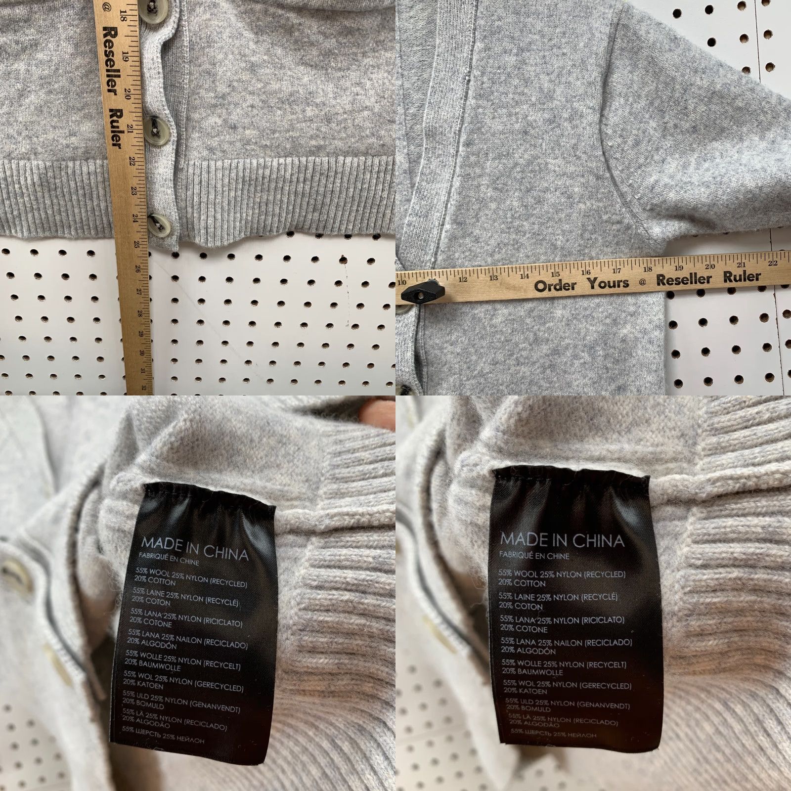 Club Monaco VINTAGE Club Monaco Wool Blend Cardigan Sweater Womens Small Gray Soft 18.5x25 Size S / US 4 / IT 40 - 9 Thumbnail