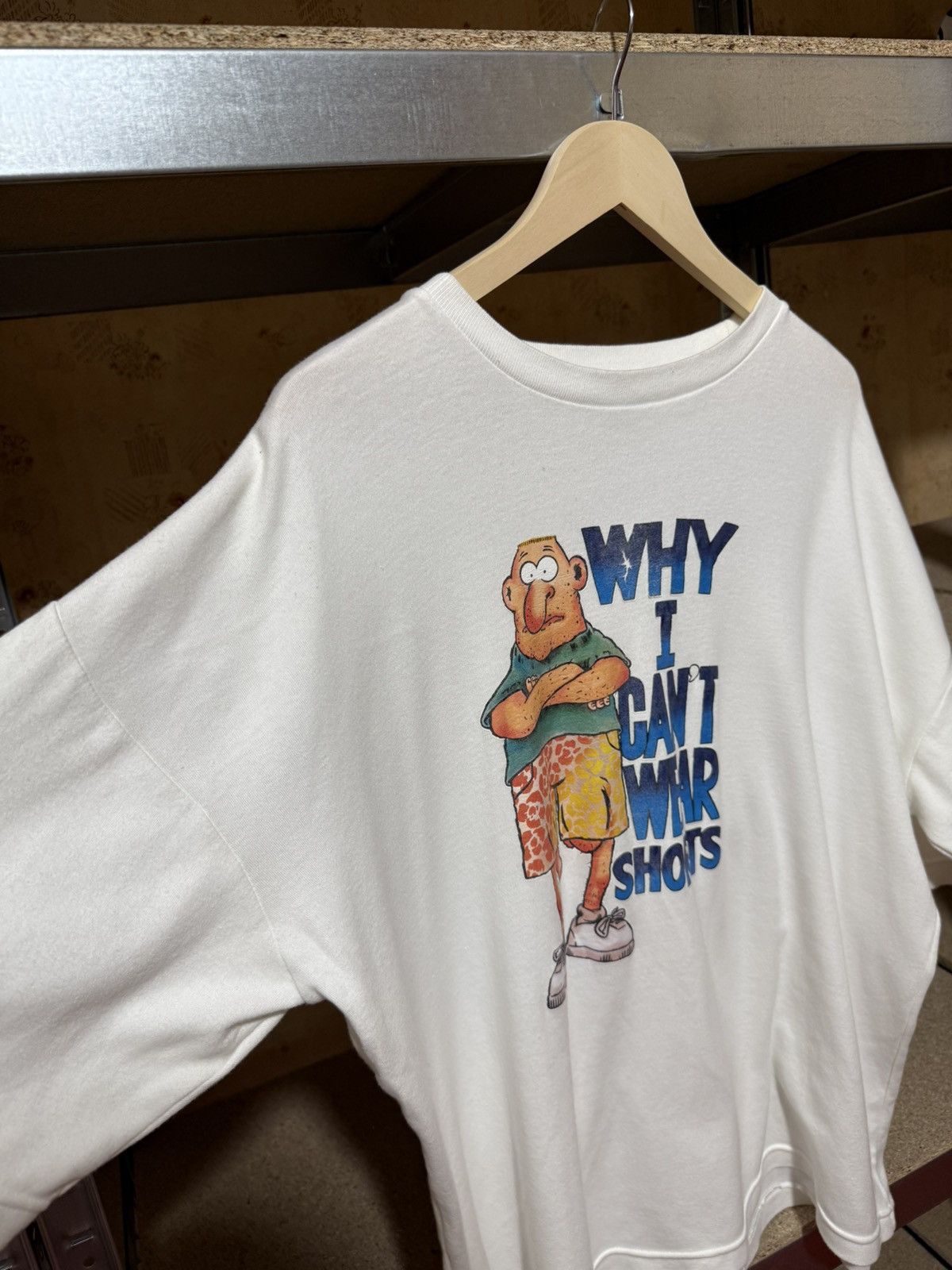Other Vintage Why I Can’t Wear Shorts Crazy Funny Art T-shirt Y2K Size US XXL / EU 58 / 5 - 4 Thumbnail