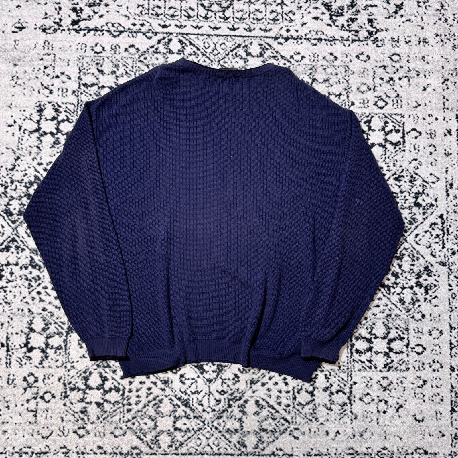 Joop! × Vintage Vintage Joop Unisex Navy Blue Cotton Sweater Size L Y2K 90s Size US L / EU 52-54 / 3 - 14 Thumbnail
