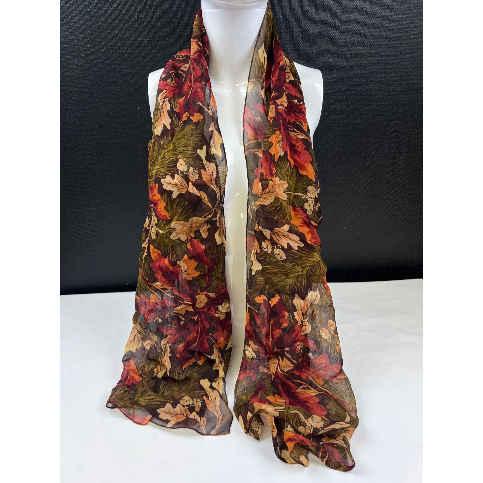 Other Elegant Floral Chiffon Scarf 59in Long SKU 7060 Size ONE SIZE - 2 Thumbnail