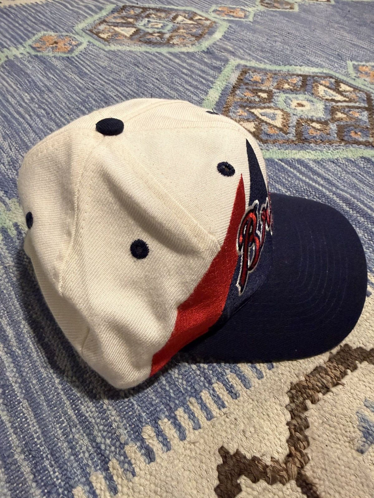Logo 7 Vintage double shark tooth Braves hat Size ONE SIZE - 4 Thumbnail