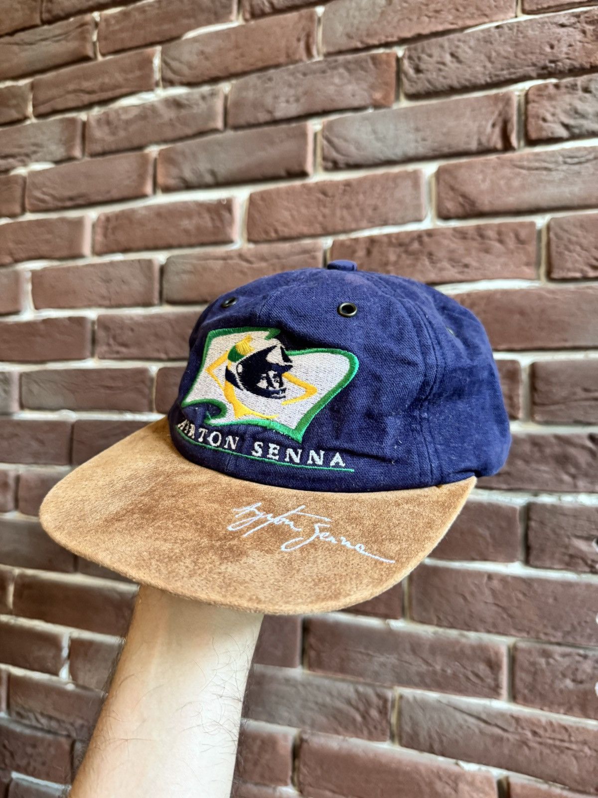 Vintage Vintage 90s Ayrton Senna Formula One Racing F1 Cap Hat Grail Size ONE SIZE - 2 Thumbnail