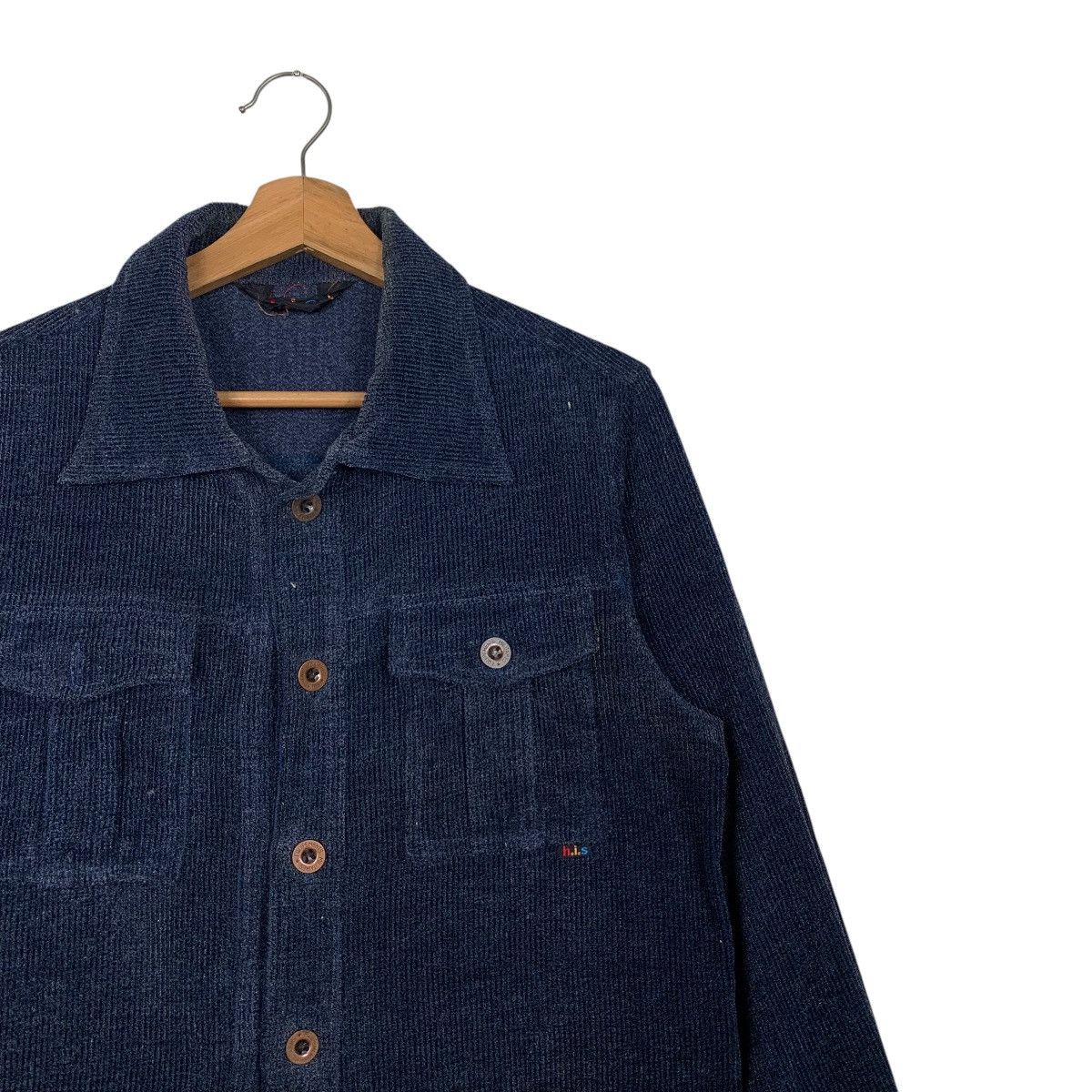 Vintage H.I.S Equipment Militaries Corduroy Chore Jacket #2831-C128 Size L / US 10 / IT 46 - 4 Thumbnail